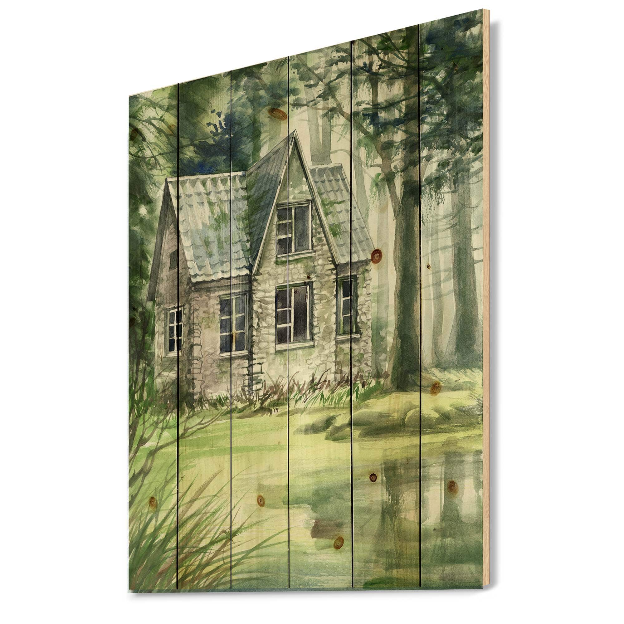 Designart - Haunted House In The Pine Forest