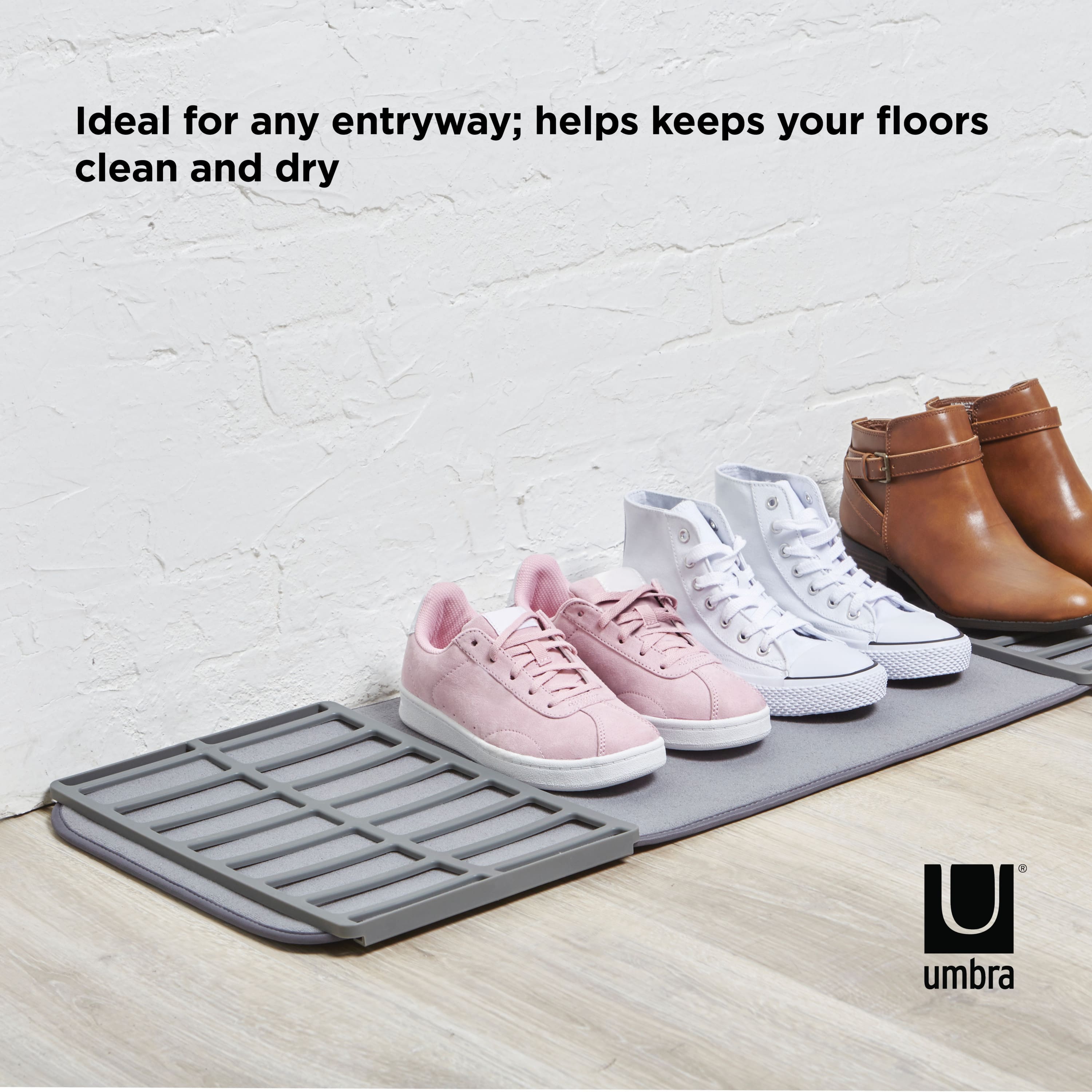 Umbra 36" x 13" Charcoal Shoe Dry Mat