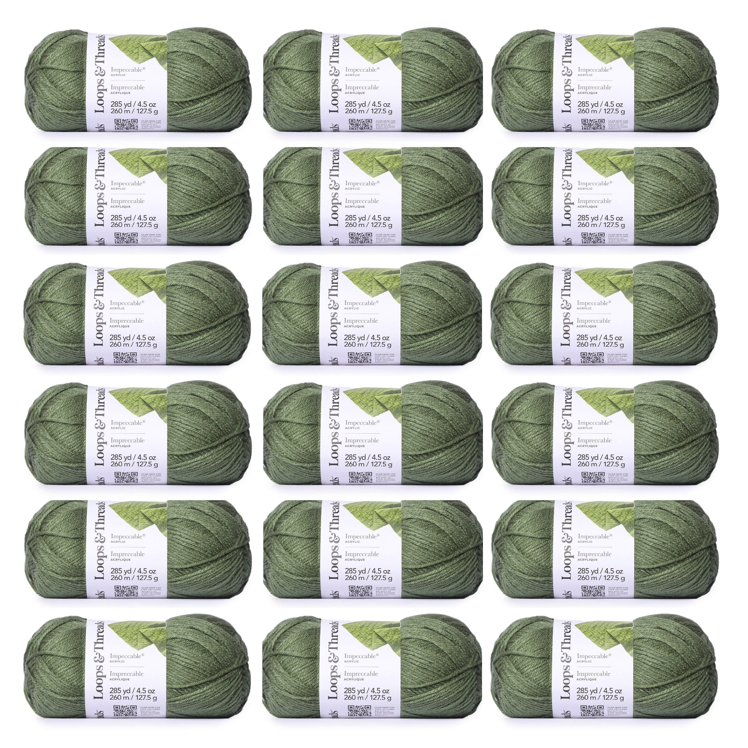 18 Pack: Impeccable® Solid Yarn by Loops & Threads®