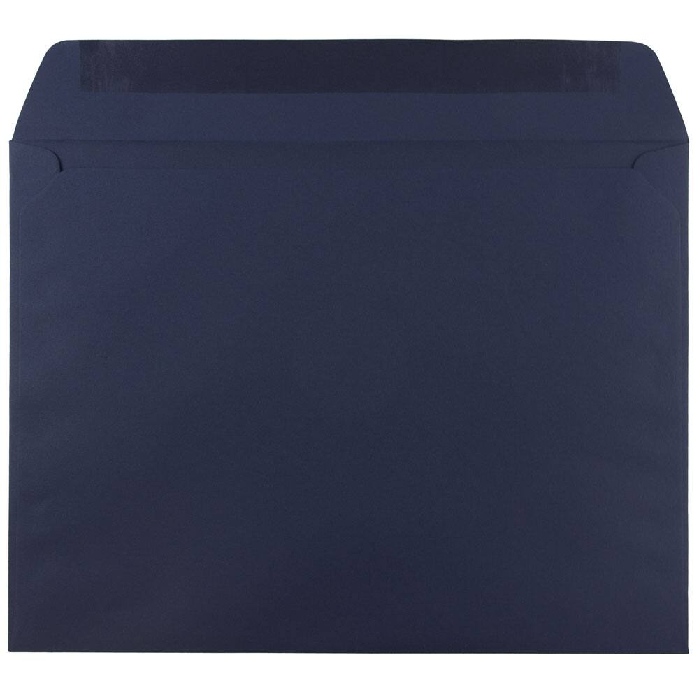JAM Paper 9.5" x 12.62" Navy Blue Premium Booklet Envelopes