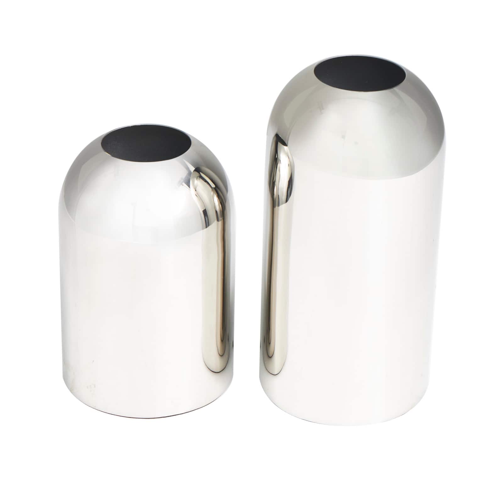 Silver Stainless Steel Vase with a Sleek Mirror Finish Set
