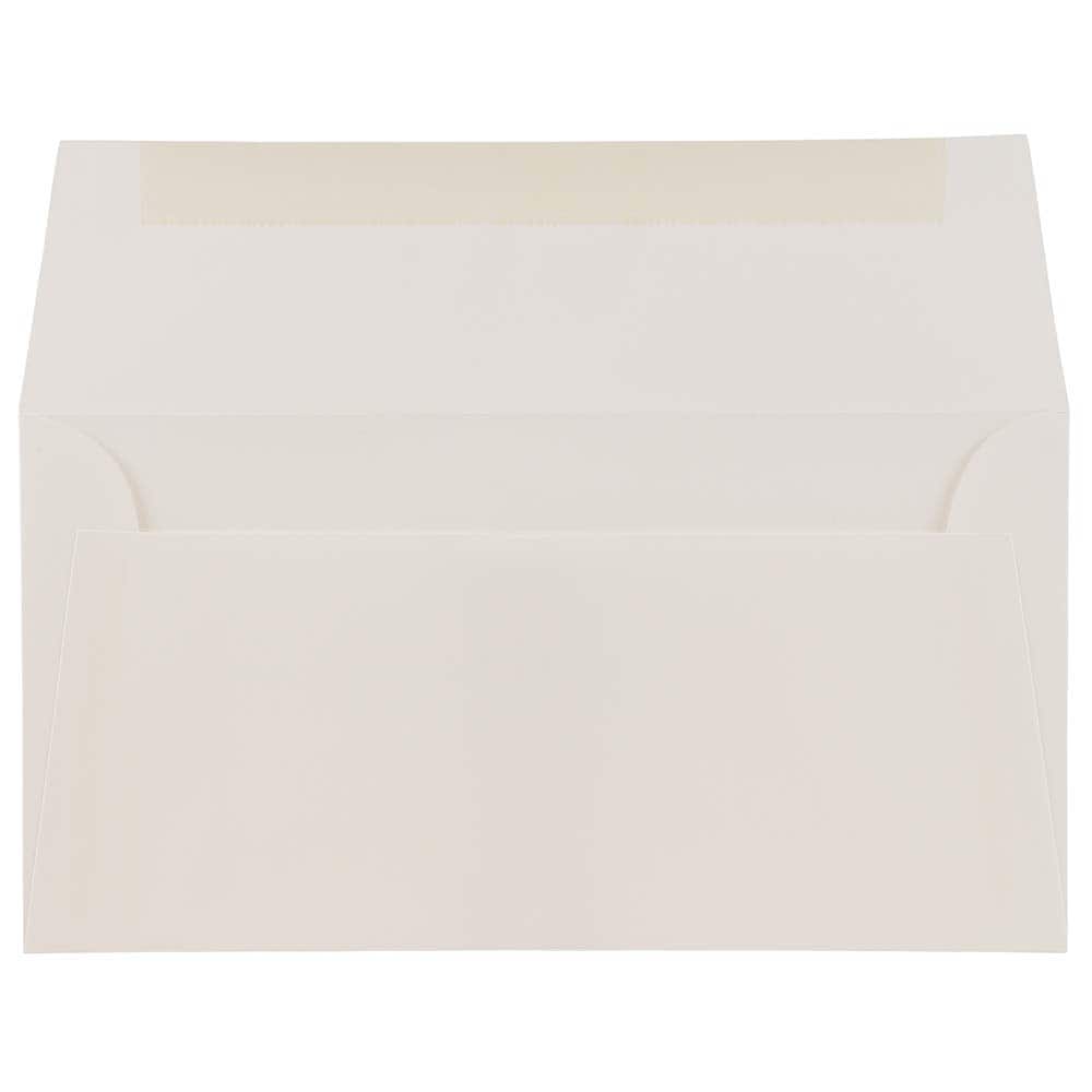 JAM Paper 3.825" x 7.5" Bright White Wove Monarch Strathmore Invitation Envelopes, 50ct.