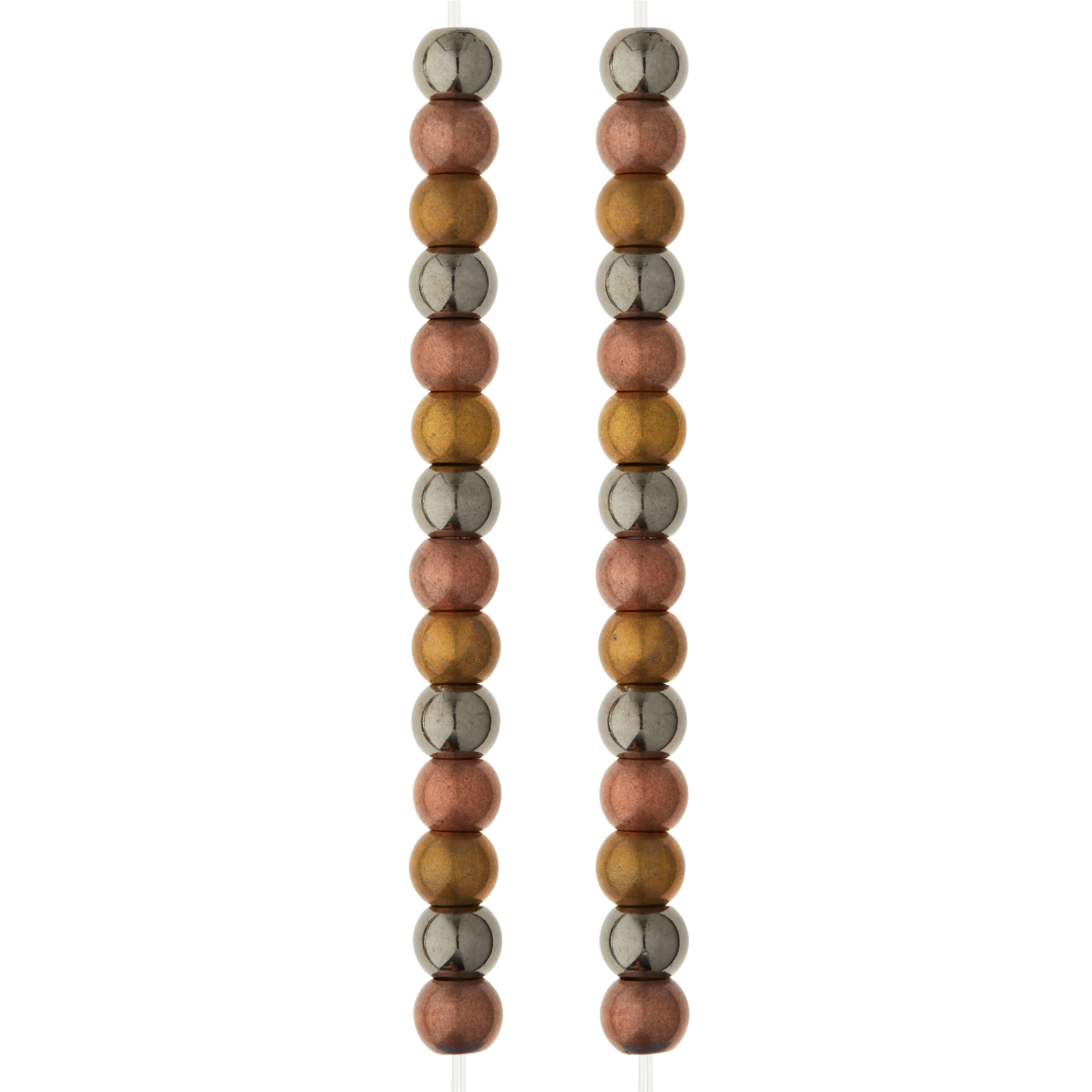 12 Pack: Metallic Large Hole Acrylic Round Beads, 11mm by Bead Landing™