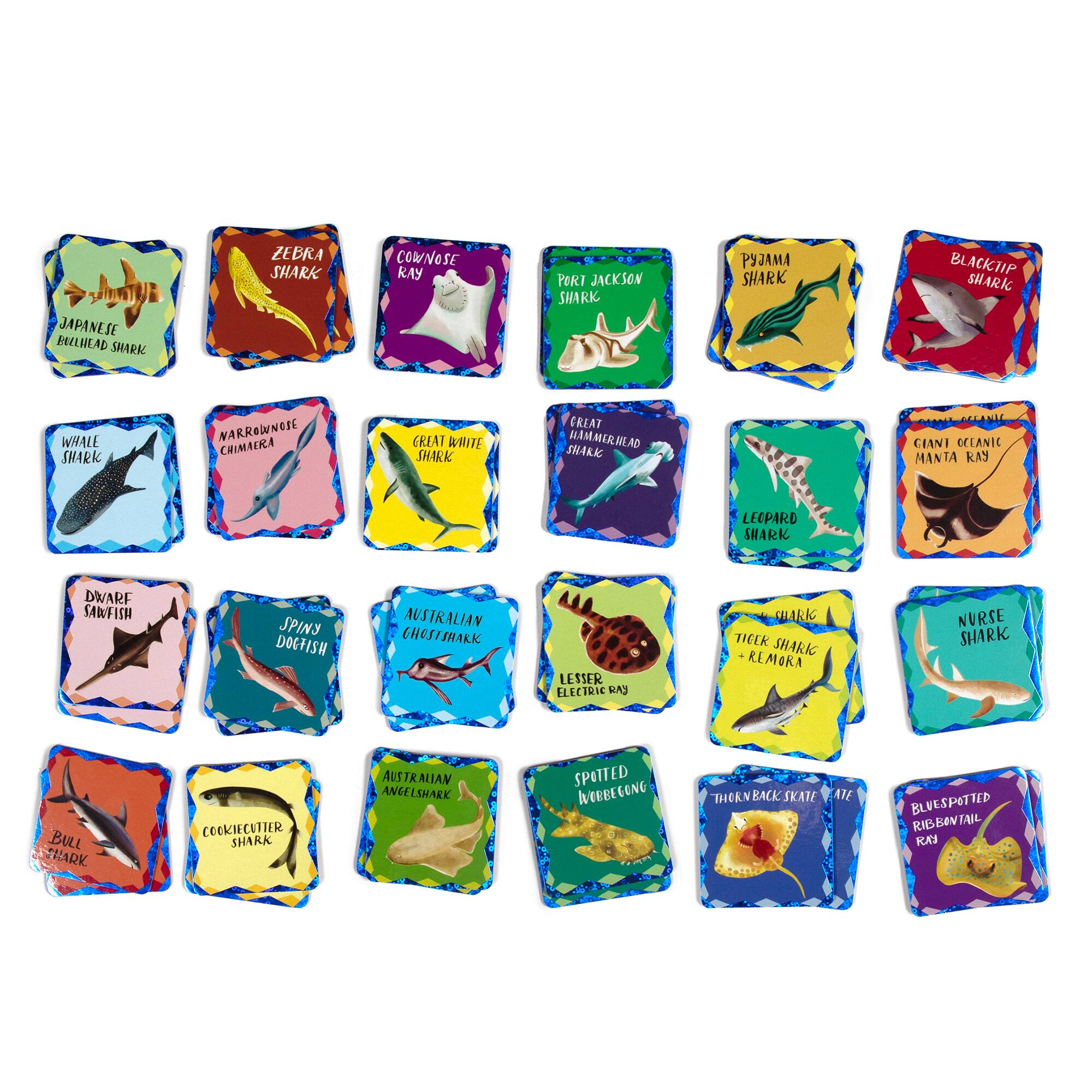 eeBoo Memory & Matching Shiny Sharks & Friends Game