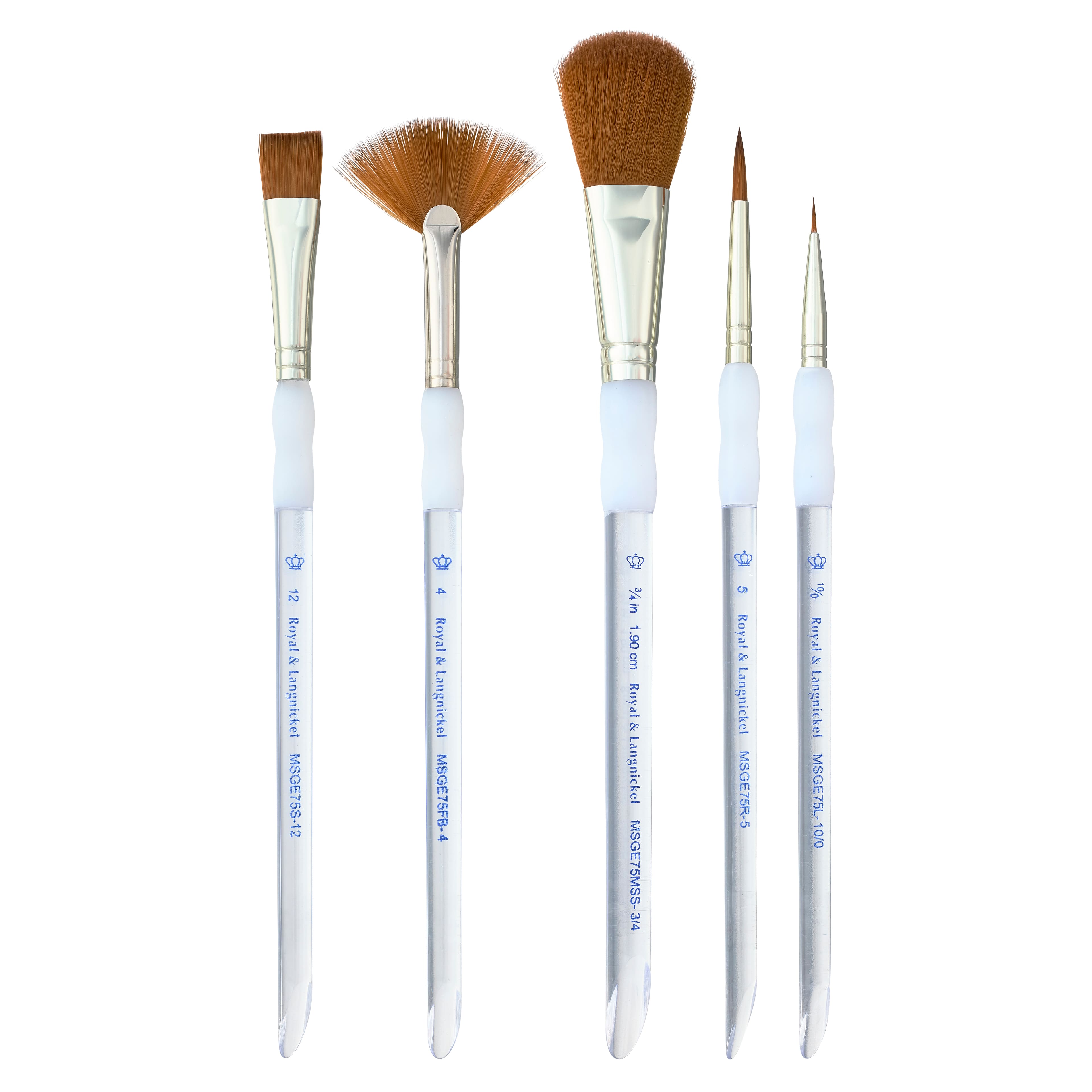 9 Pack: Royal & Langnickel® Synthetic Sable™ Mop Variety Brush Set
