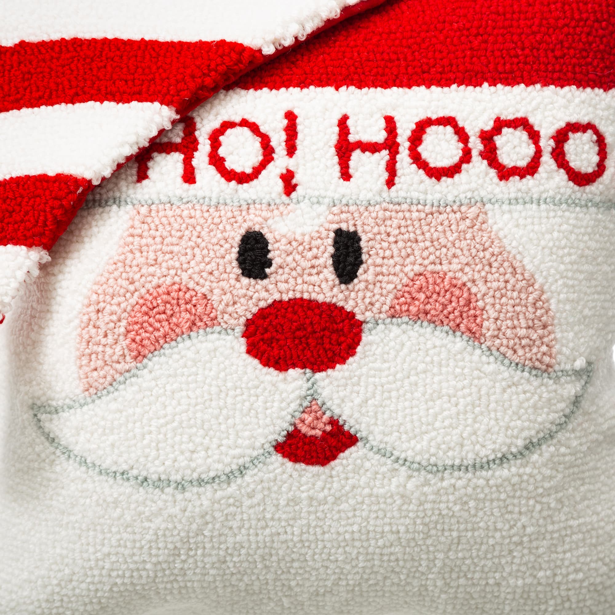 Glitzhome® Hooked 3D Santa Throw Pillow Set