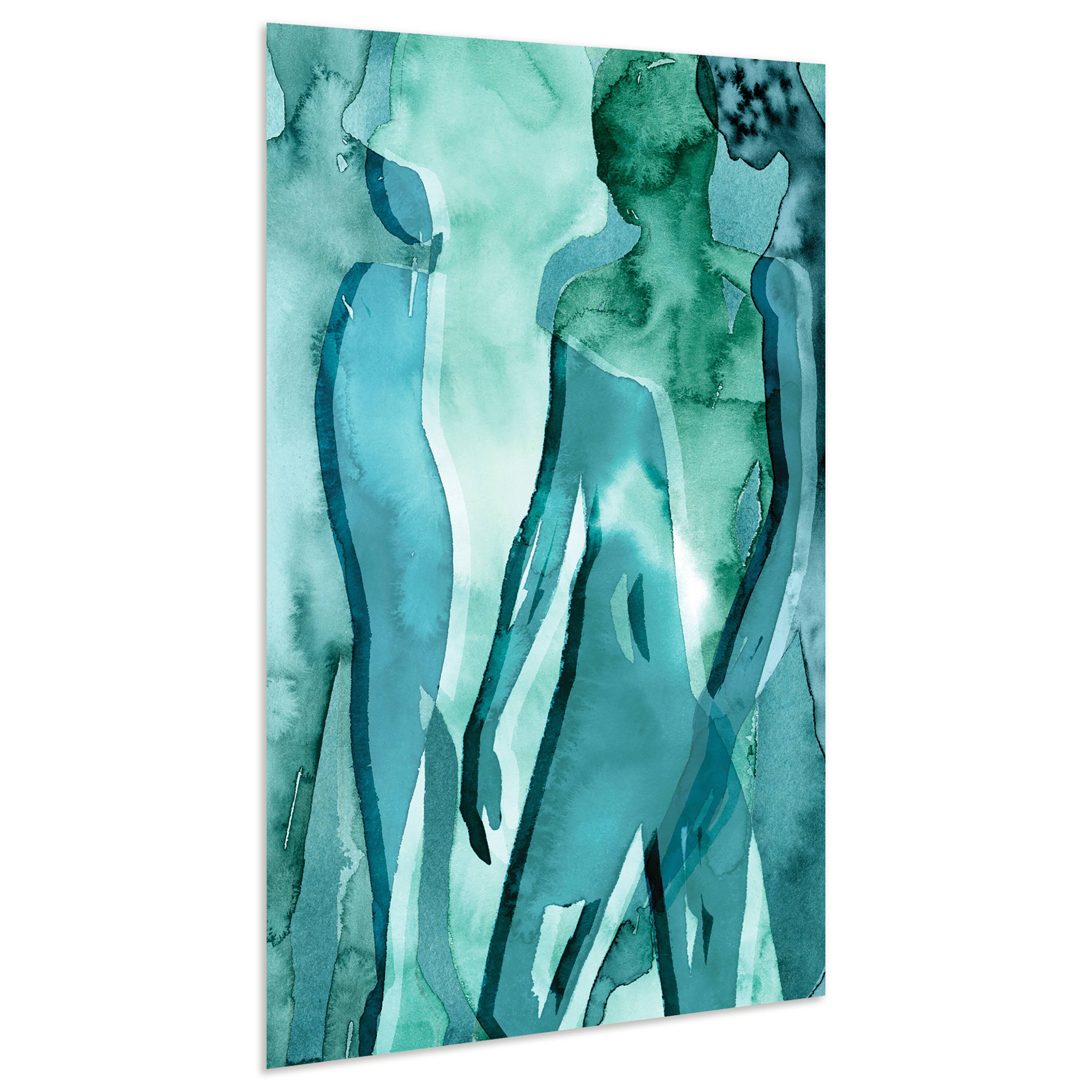 Empire Art Direct 48" x 32" Water Women II Frameless Free Floating Tempered Glass Wall Art