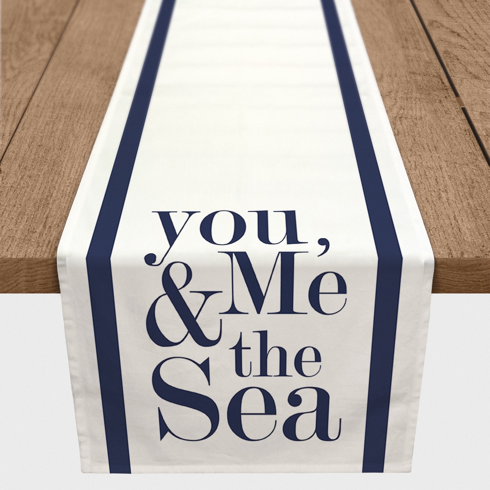 90'' You, Me & the Sea Poly Twill Table Runner