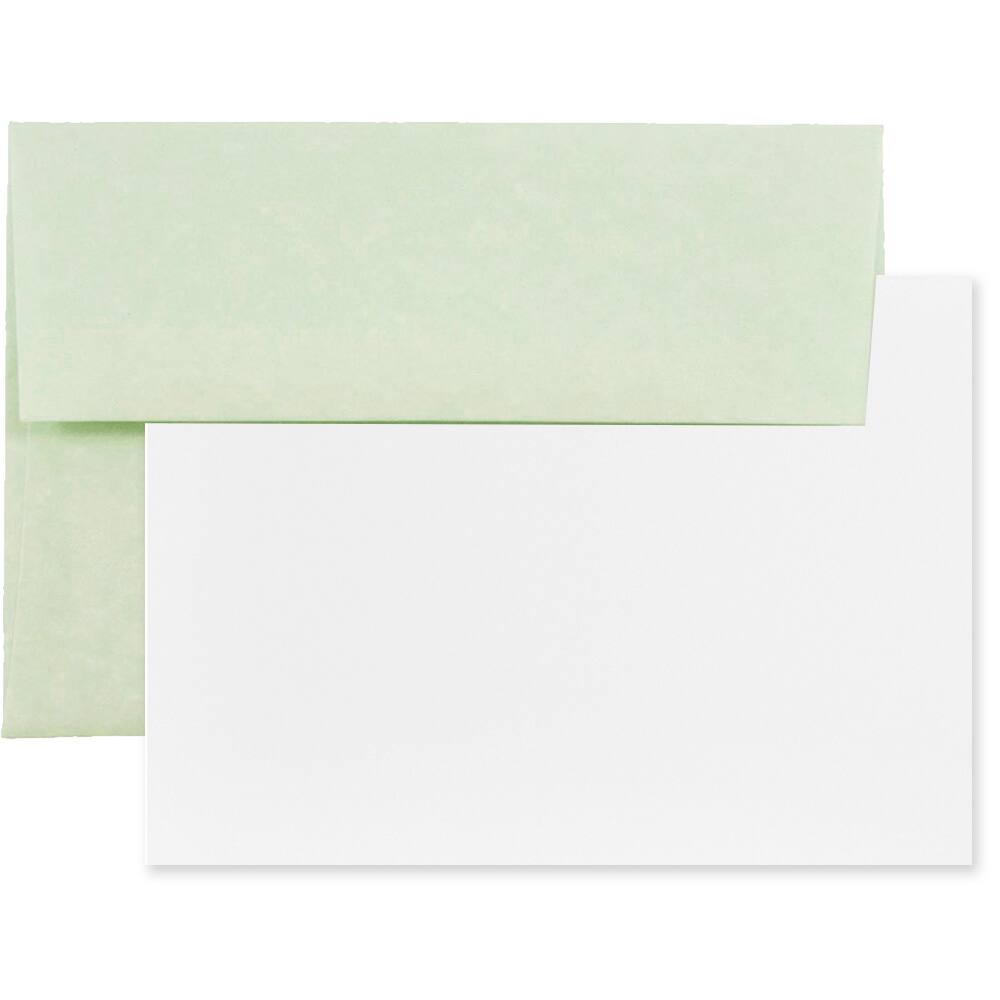 JAM Paper 4.37" x 5.75" Blank Greeting Cards Set with Parchment Envelopes