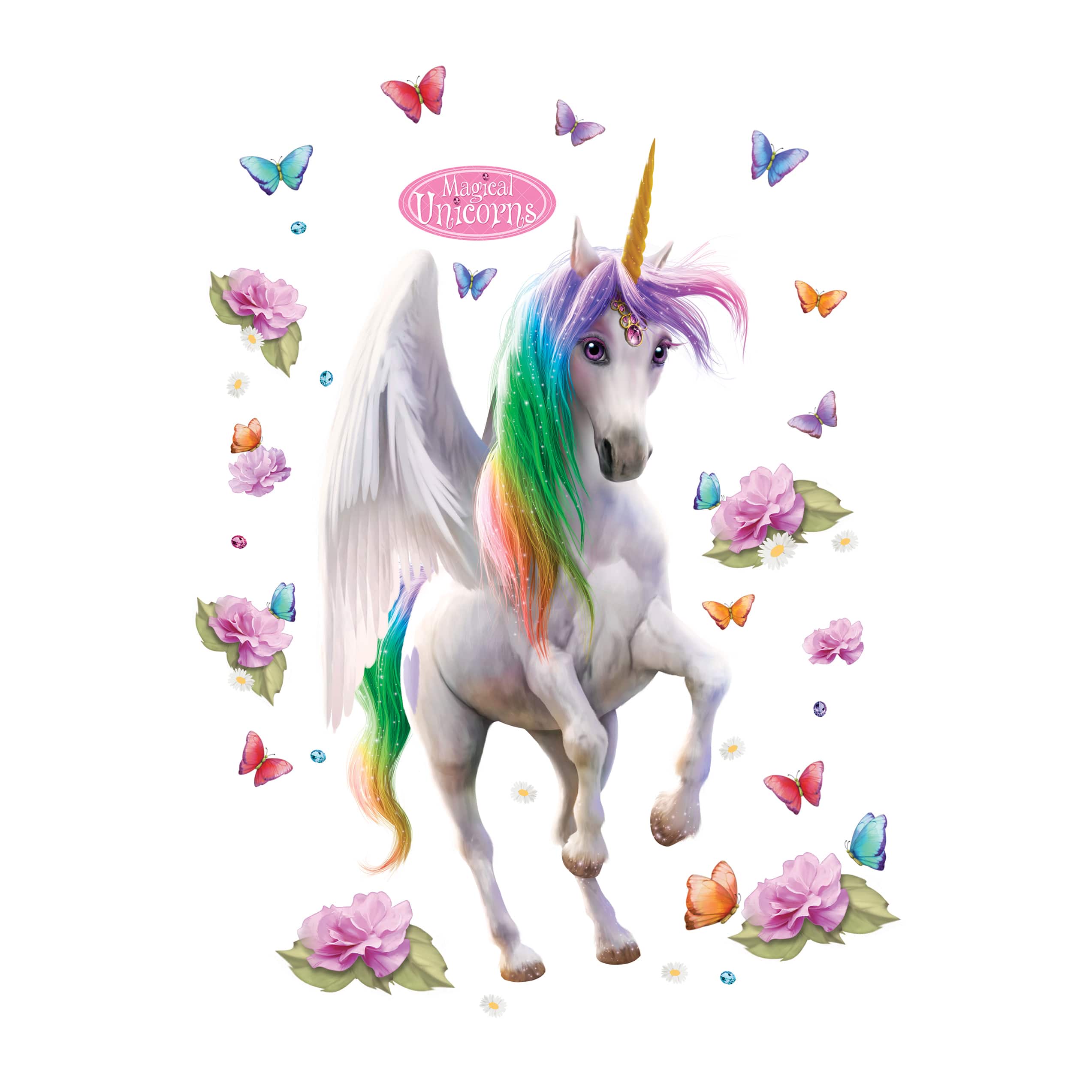 Walltastic Magical Unicorn Large Character Sticker