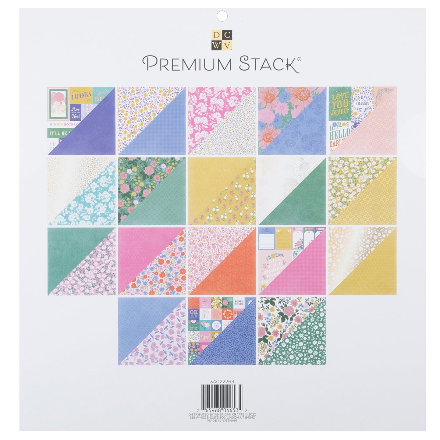 DCWV® 12" x 12" Premium Paper Bright Blooms, 36 Sheets