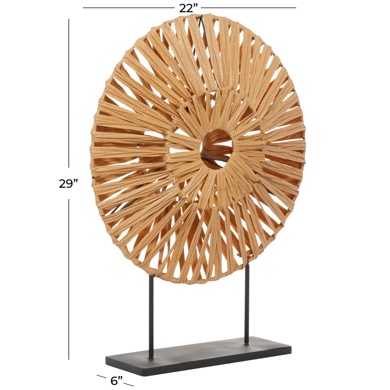 29" Tan Metal Natural Sculpture