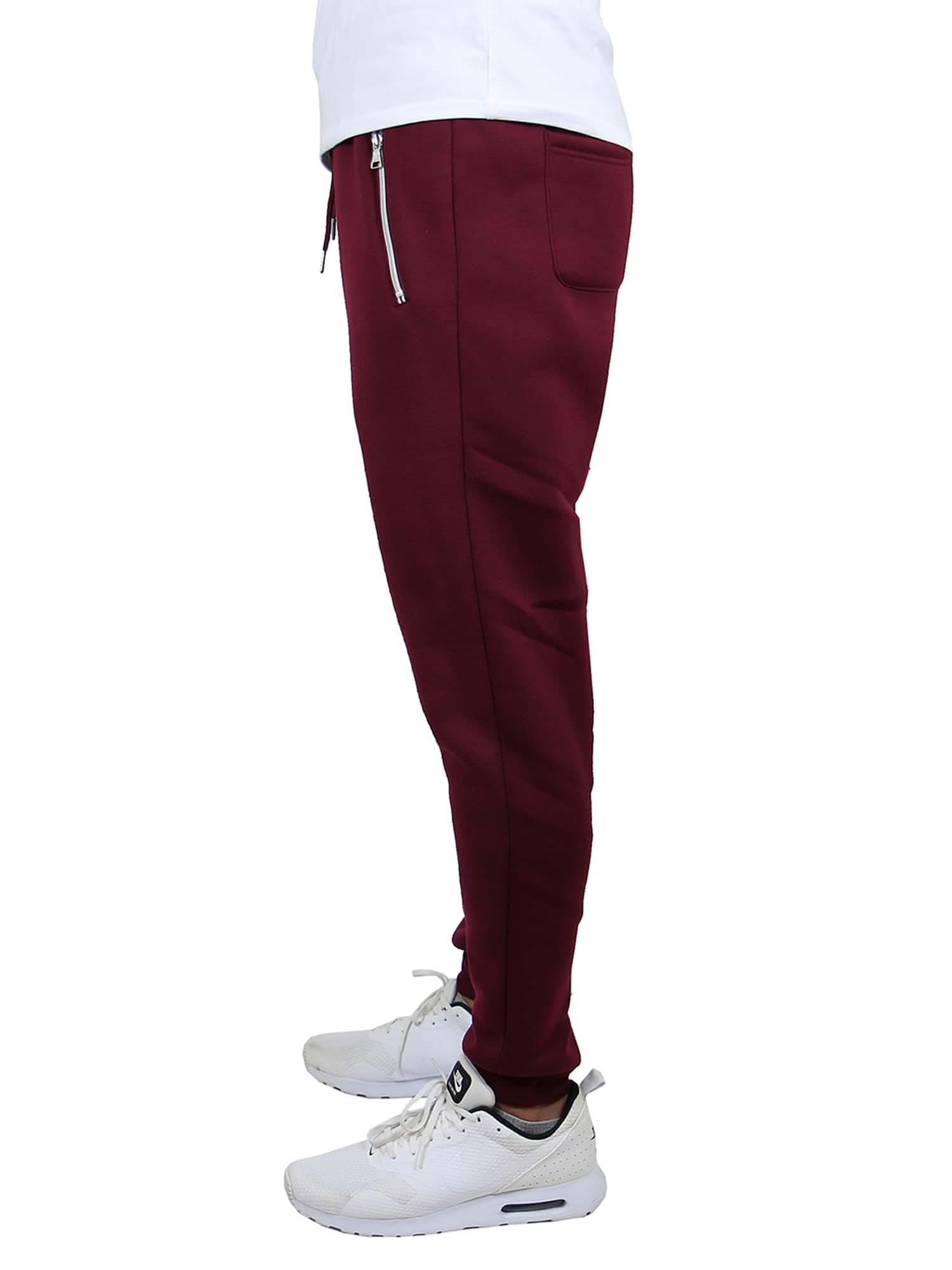 Galaxy by Harvic Men's Fleece-Lined Jogger Sweatpants With Zipper Pockets