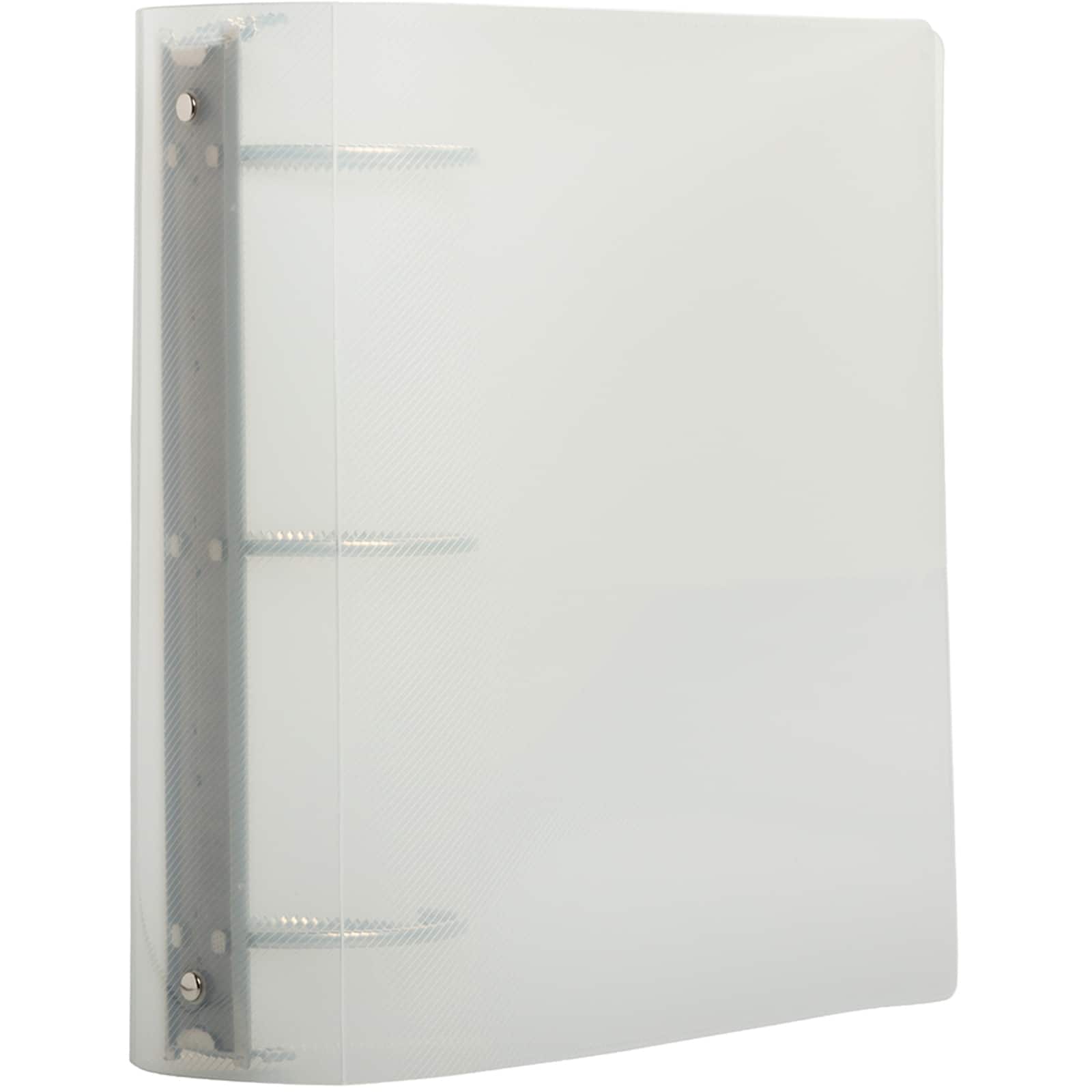 JAM Paper Designders® 3" Clear Plastic 3 Metal Ring Binder