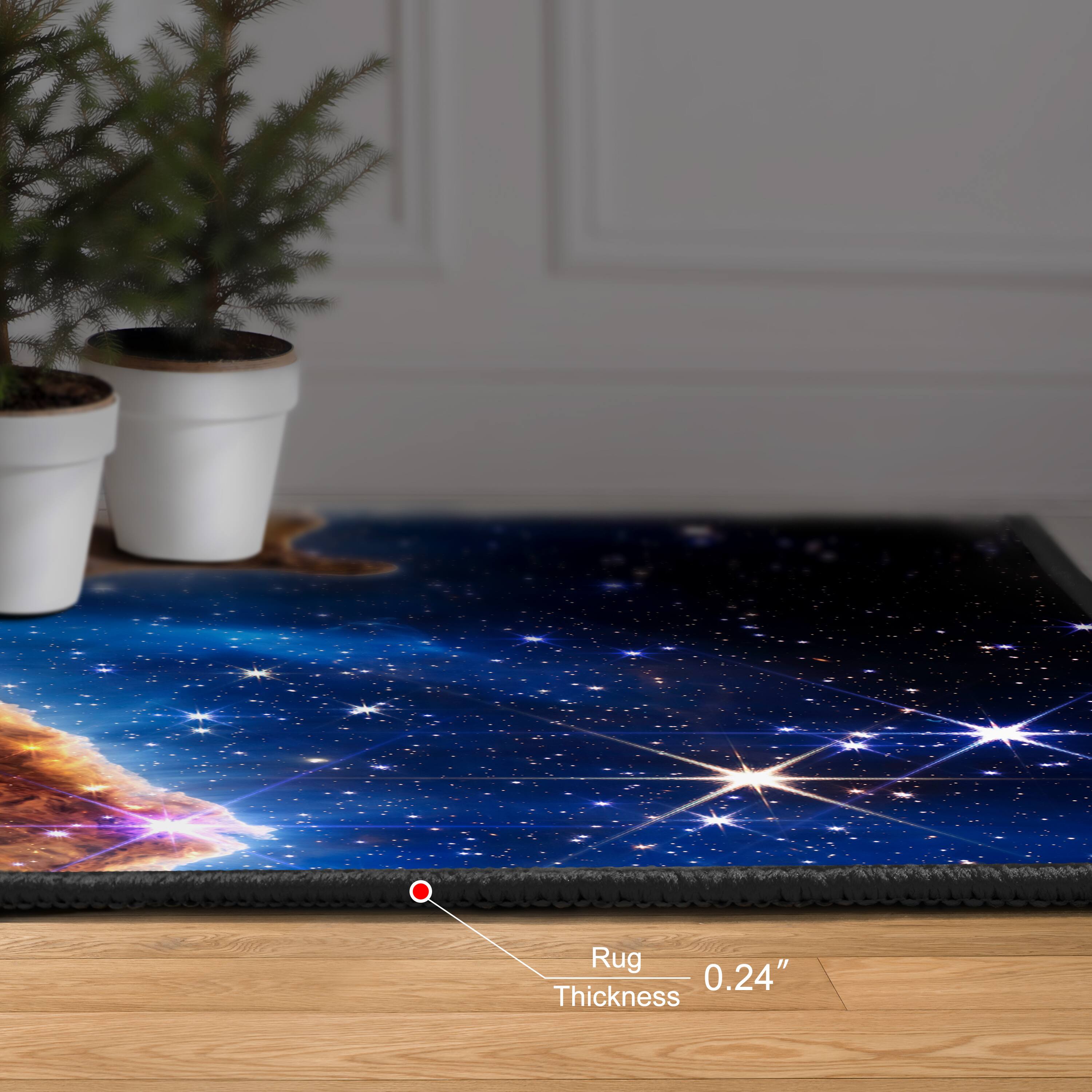 Empire Art Direct 5ft. x 7.5ft. The James Webb Space Telescope Tapis D'Art Washable Area Rug