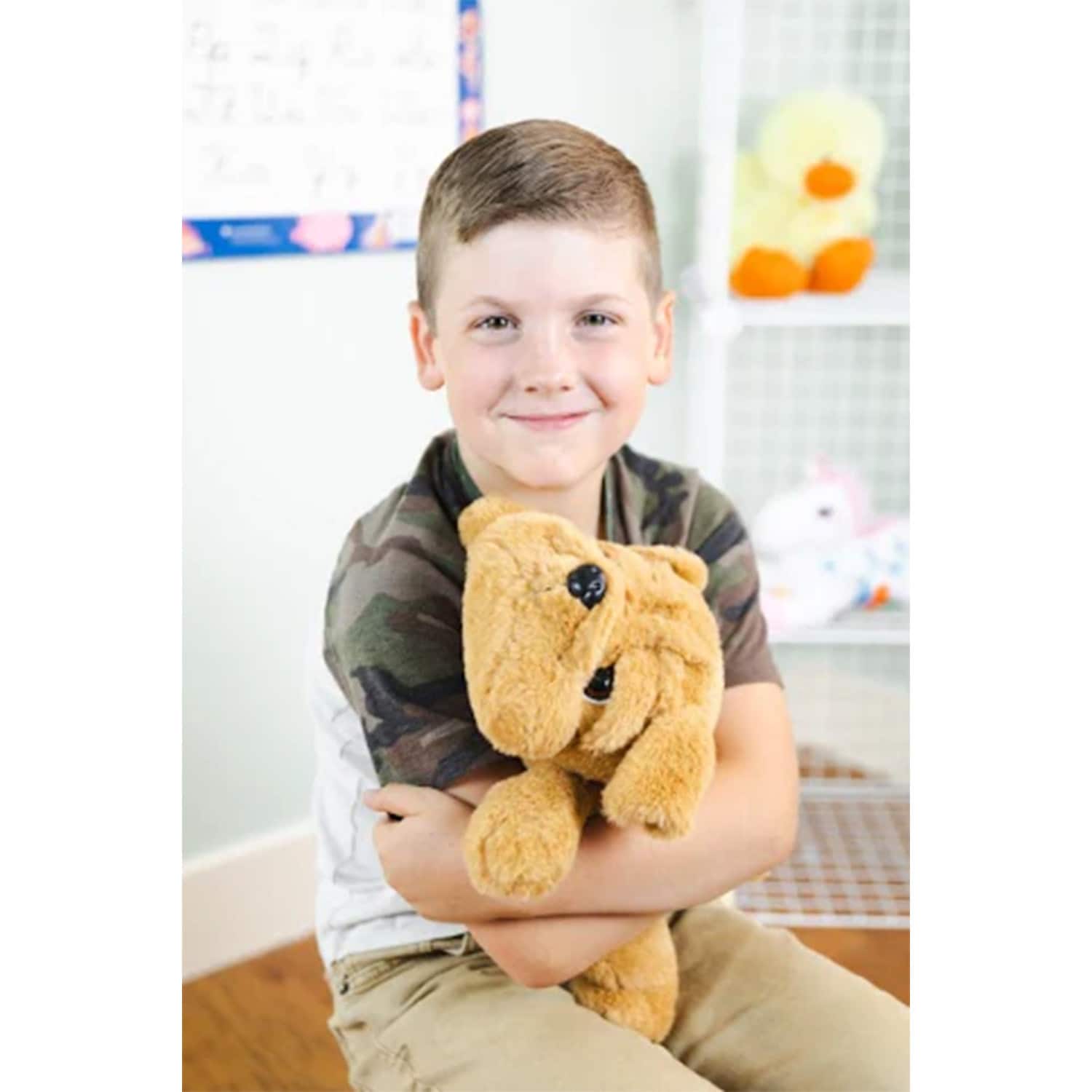 Bouncyband® Brown Happy Hugs Sensory Weighted Plush Bulldog