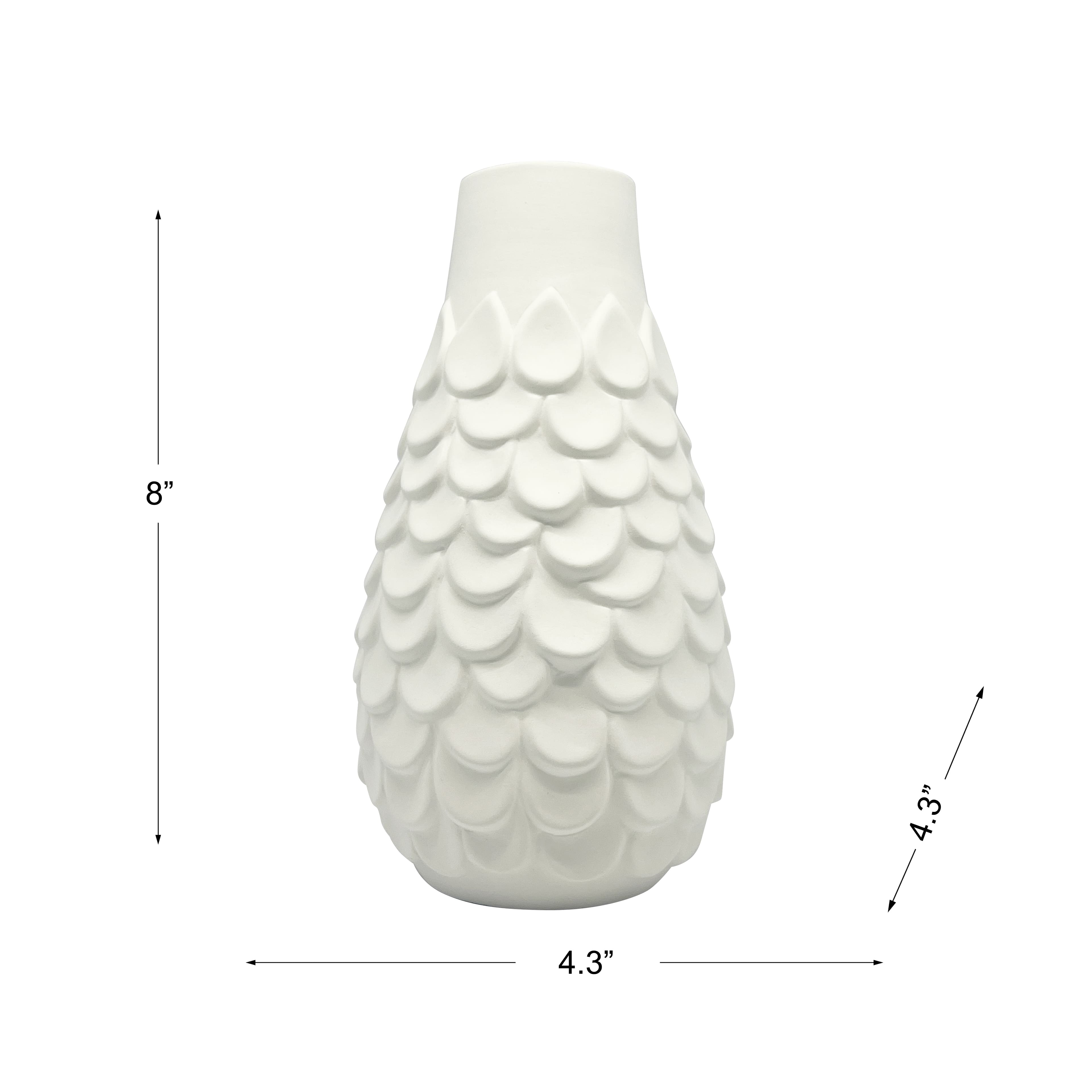 8" Embossed Scale DIY Ceramic Vase by Make Market®