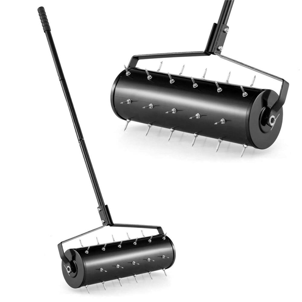 Costway 21" Heavy Duty Manual Rolling Lawn Aerator Tool with Handle