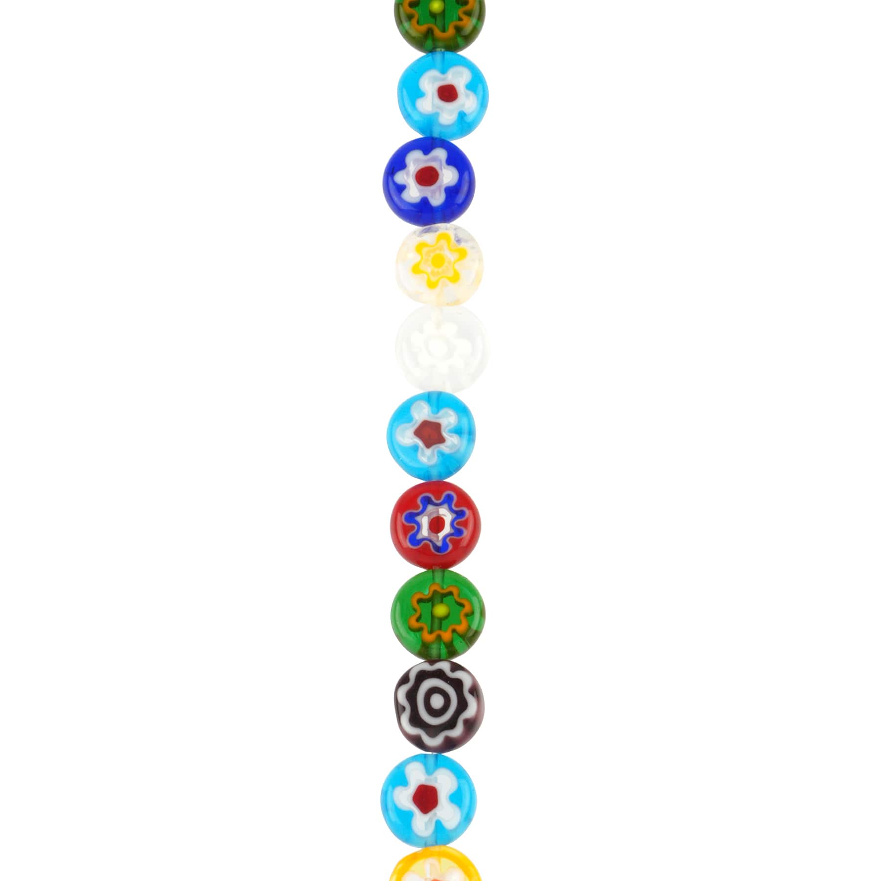 12 Packs: 19 ct. (228 total) Millefiori Flower Glass Coin Beads by Bead Landing™
