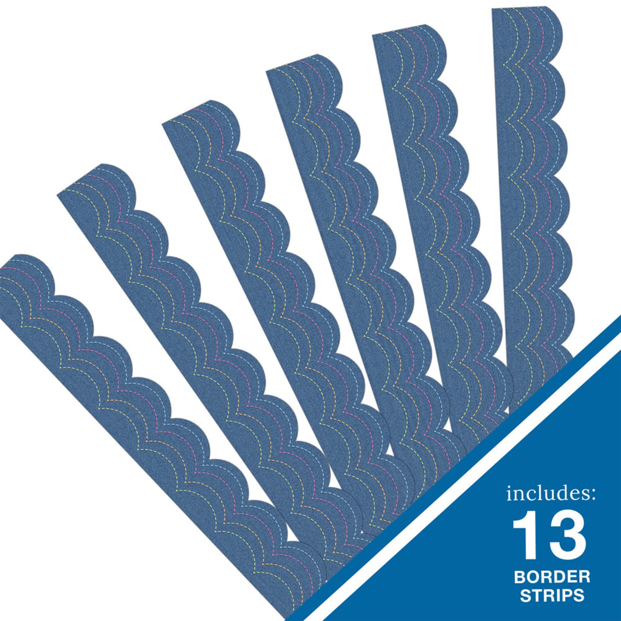 Carson Dellosa® Cool Denim Scalloped Borders Sets, 6ct.