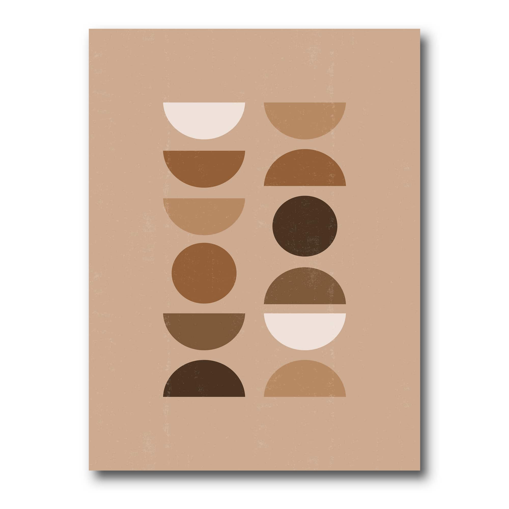 Designart - Abstract Sun Moon Geometric Print II - Modern Canvas Wall Art Print