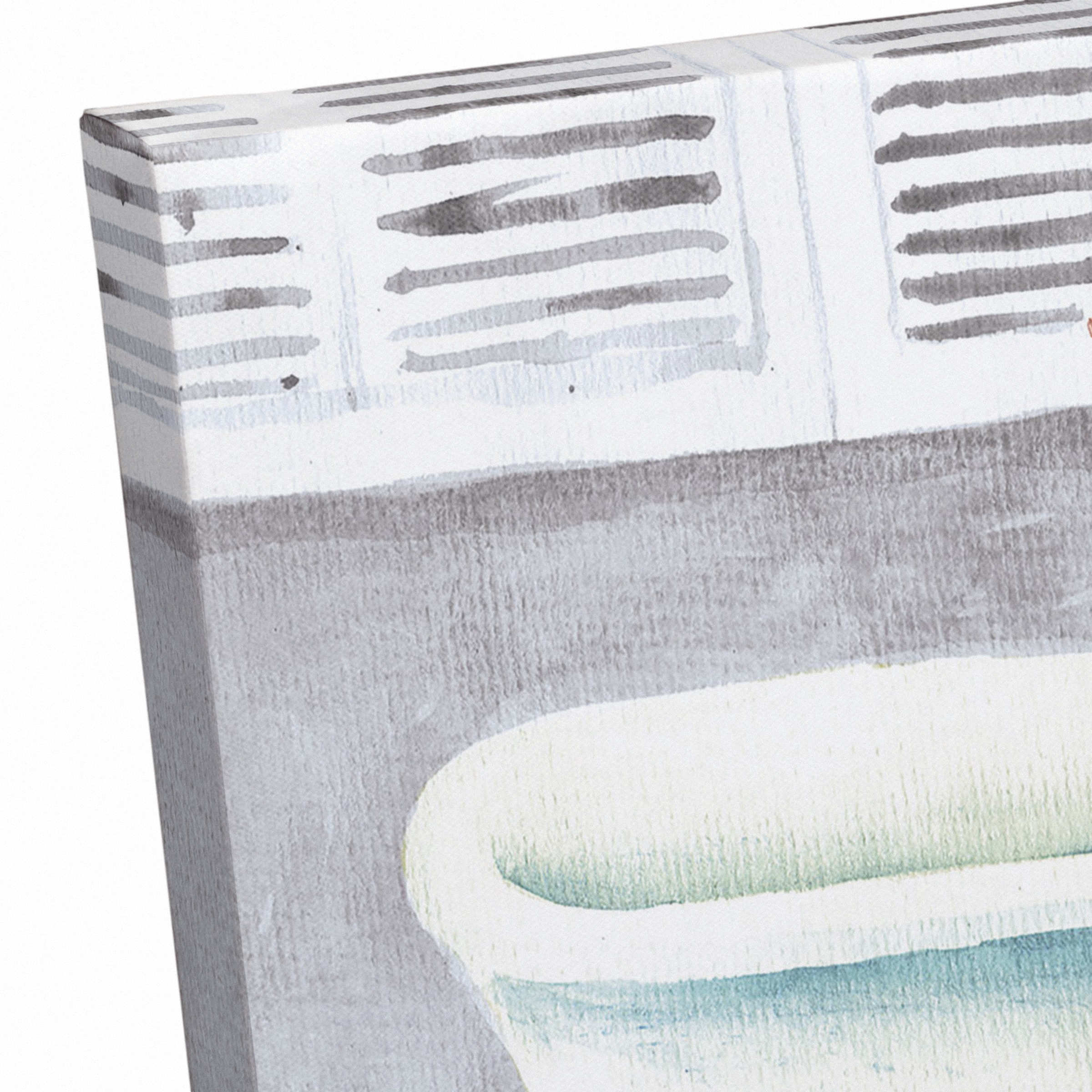 Clawfoot Bathtub 14" x 11" Canvas Wall Art
