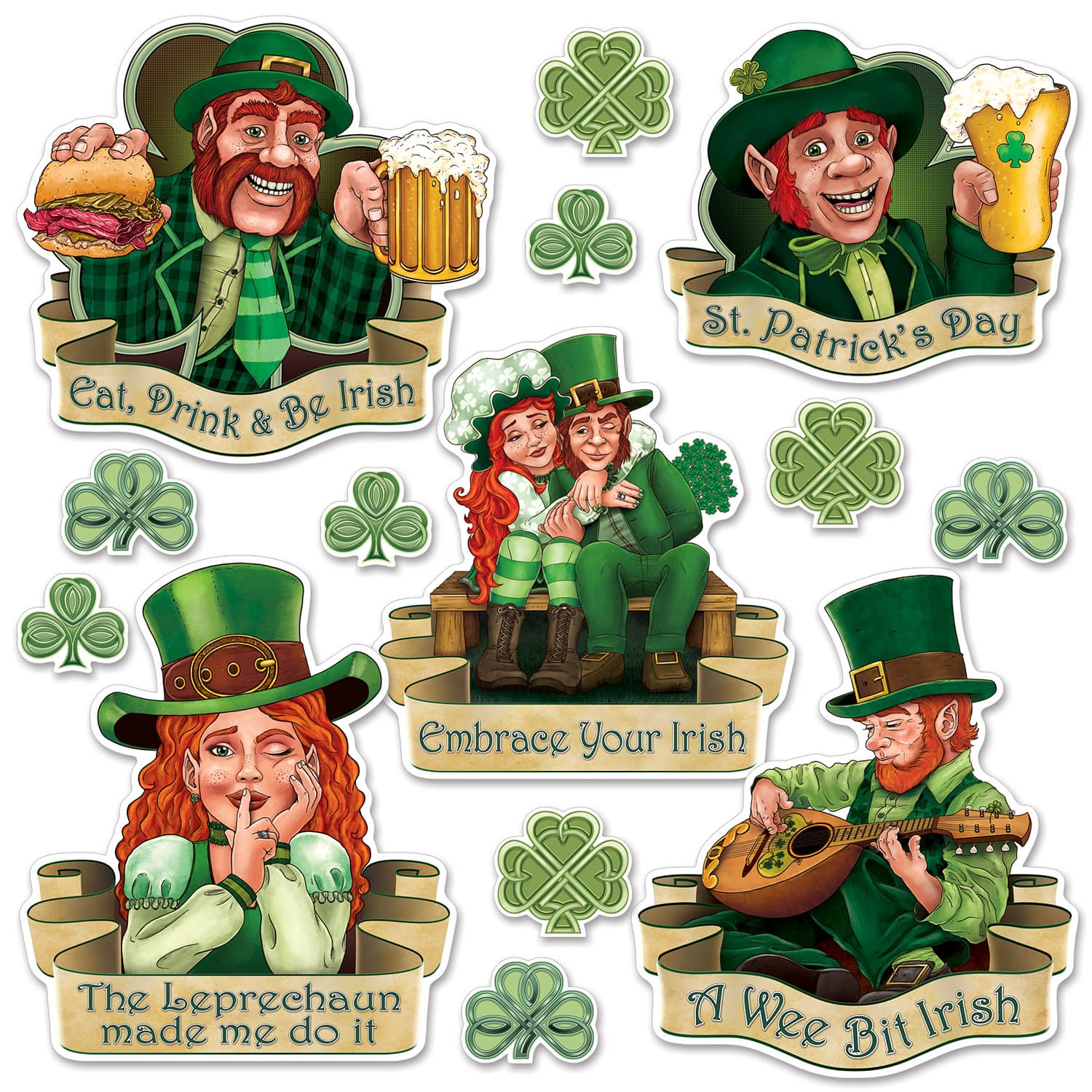 Beistle St. Patrick's Day Cutout Set