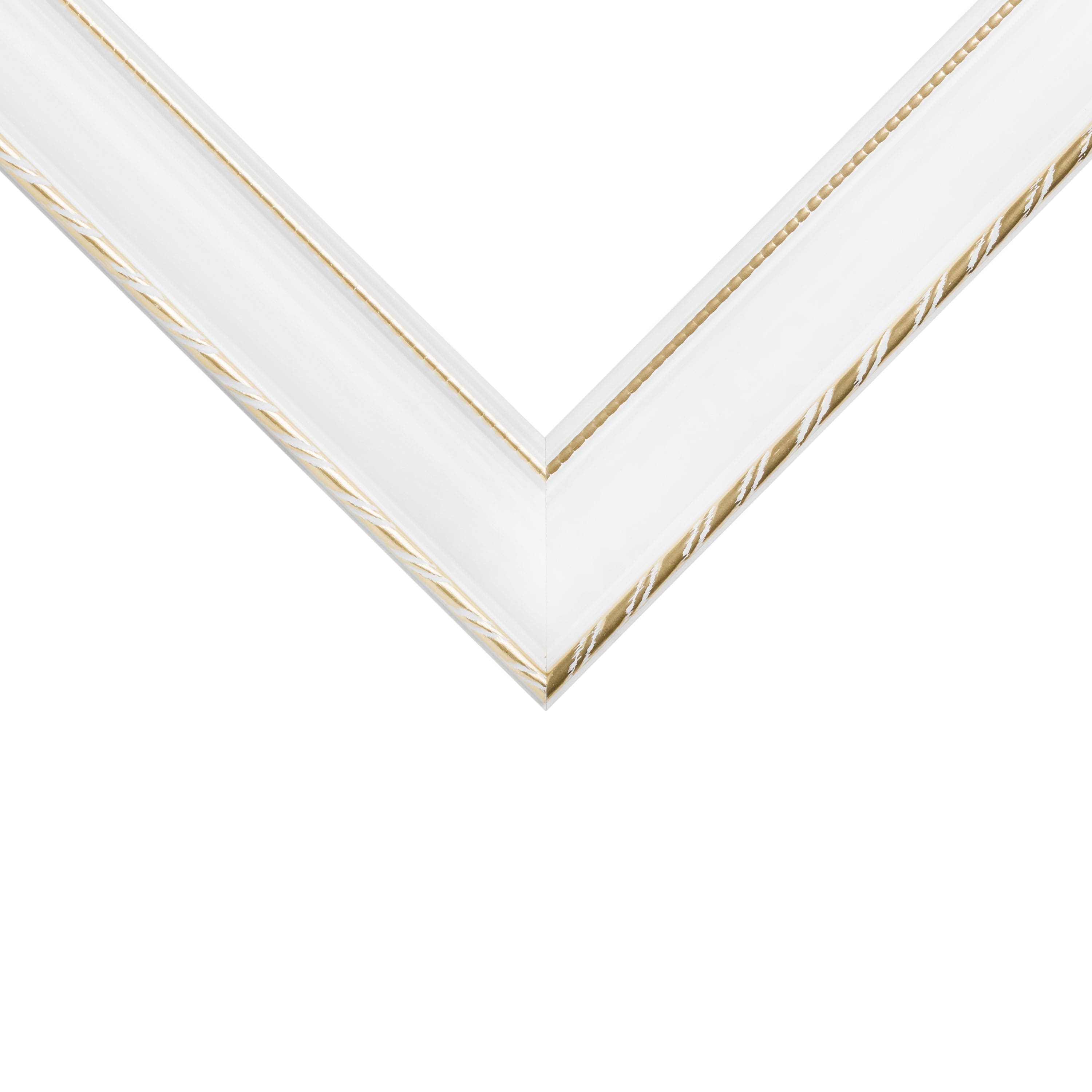 4 Pack Craig Frames Victoria White & Gold Picture Frame with Mat