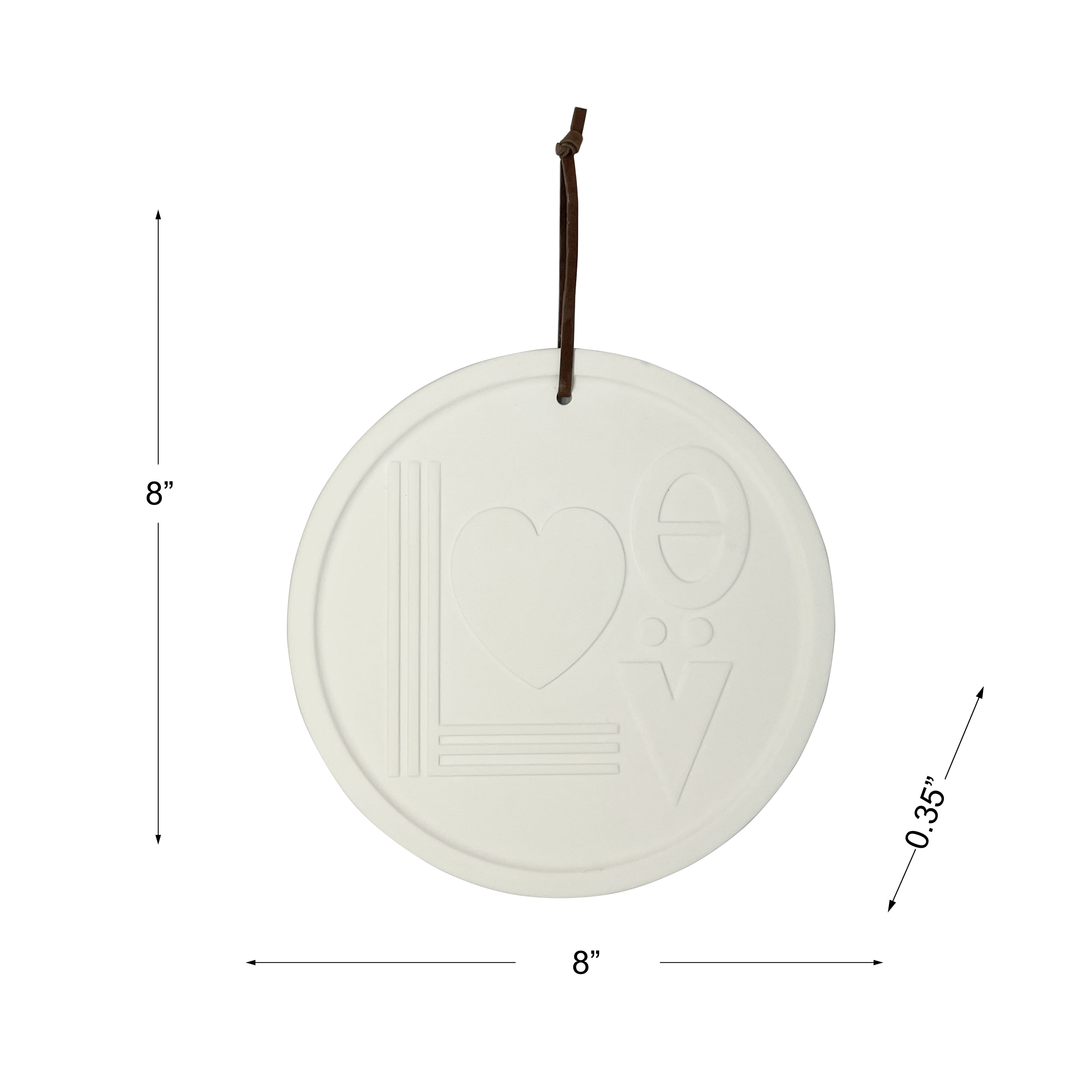 Jonathan Adler x Michaels 8" Love DIY Round Ceramic Plaque