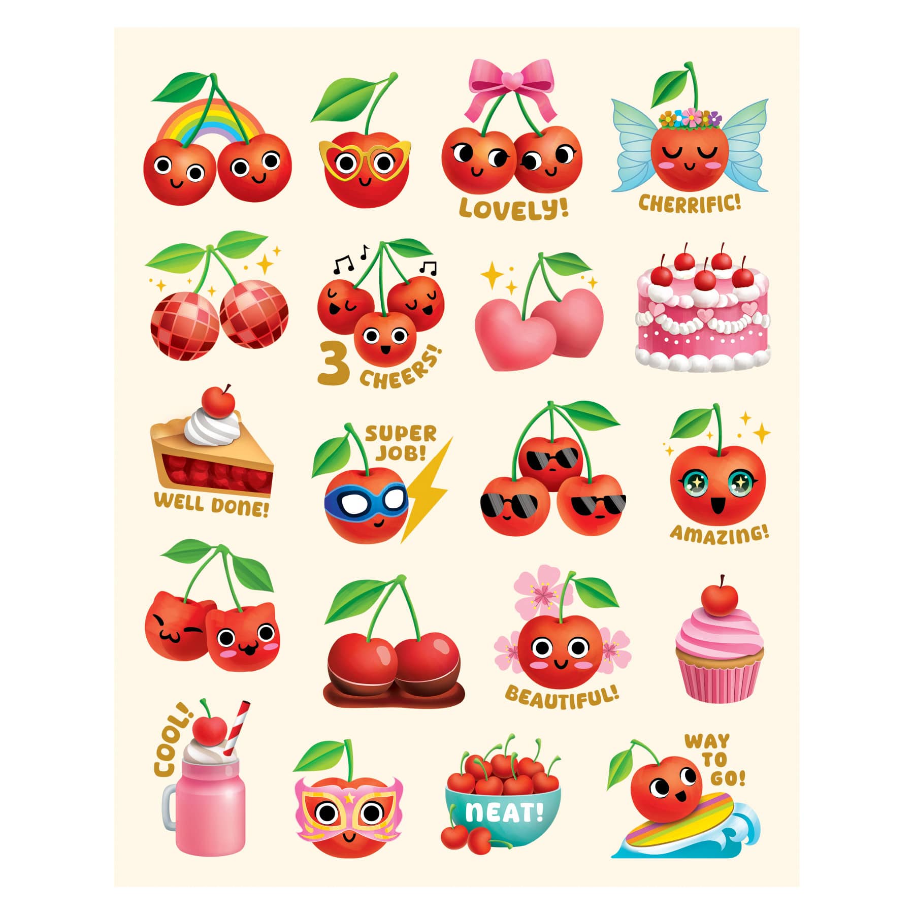 Teacher Created Resources® Cherry Smelly Stickers, 6 Packs of 120
