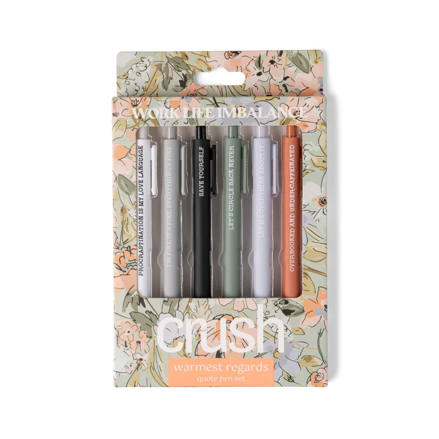 Assorted Crush™ Warmest Regards Quote Pen Set, 6pc.