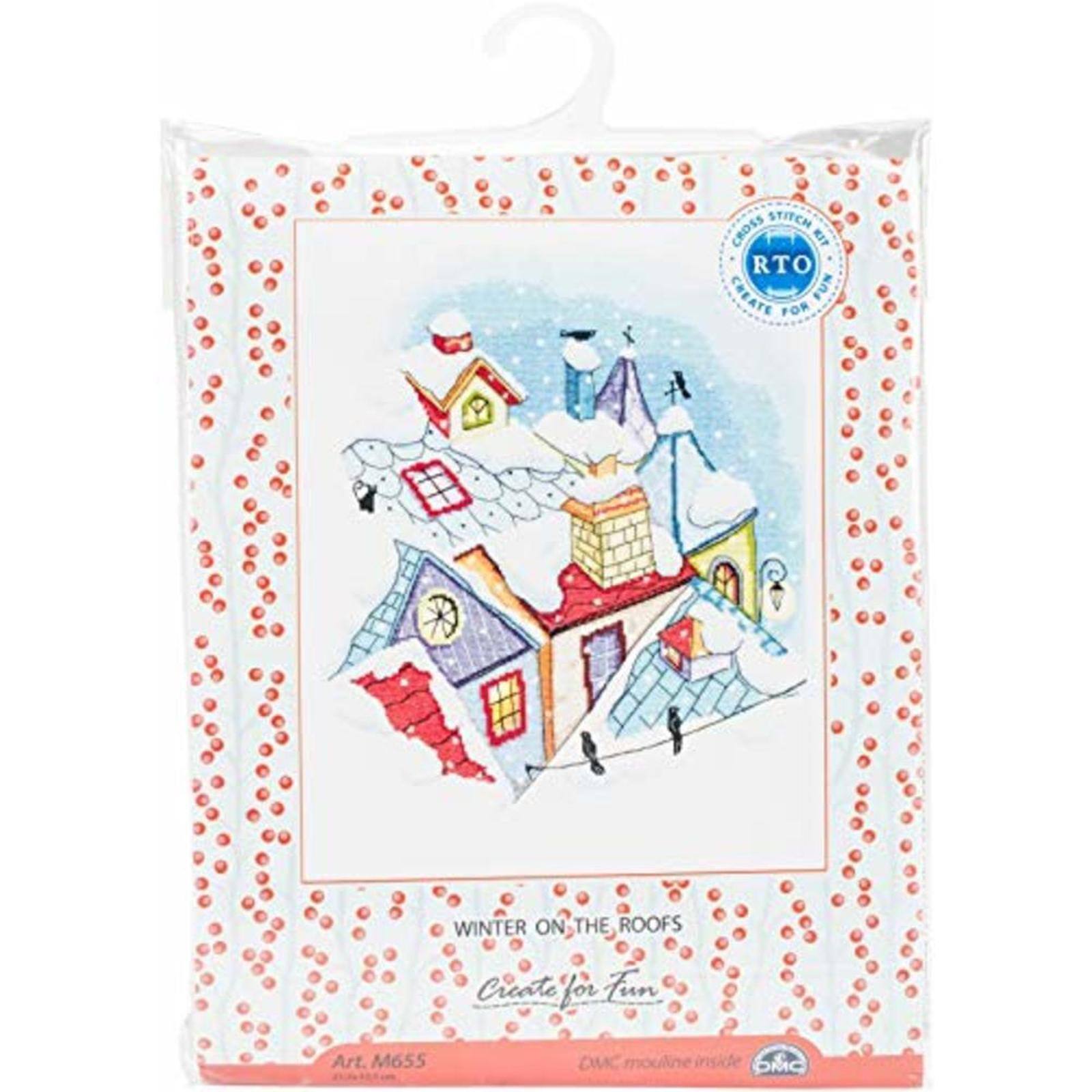 RTO Winter On The Roofs Counted Cross Stitch Kit