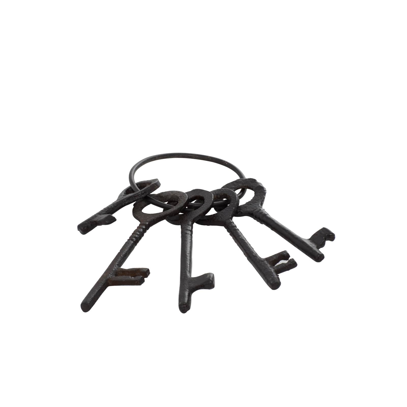 Set of 5" Black Aluminum Industrial Keys, 8" x 3"