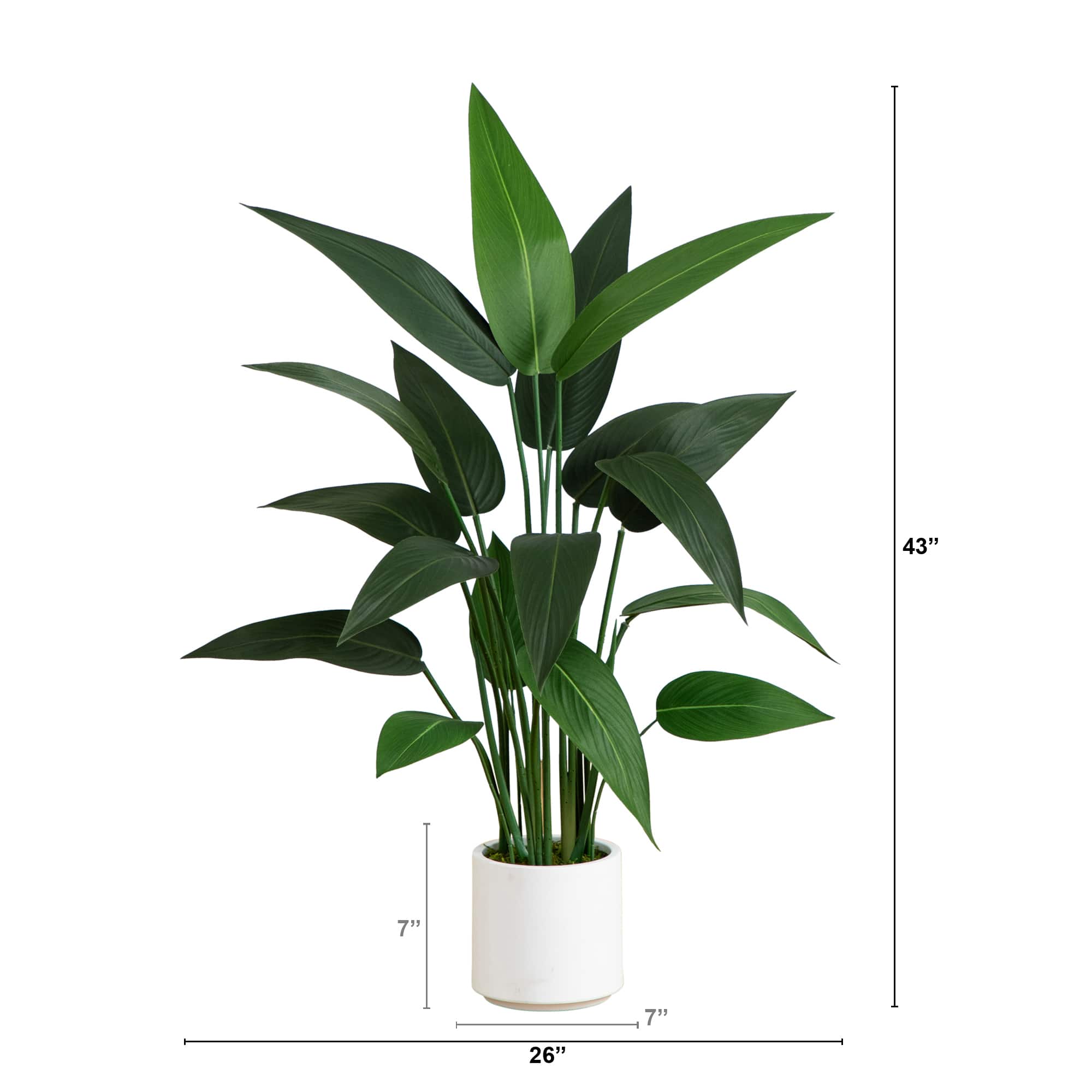 3.5ft. Sky Bird Tree in White Decorative Planter