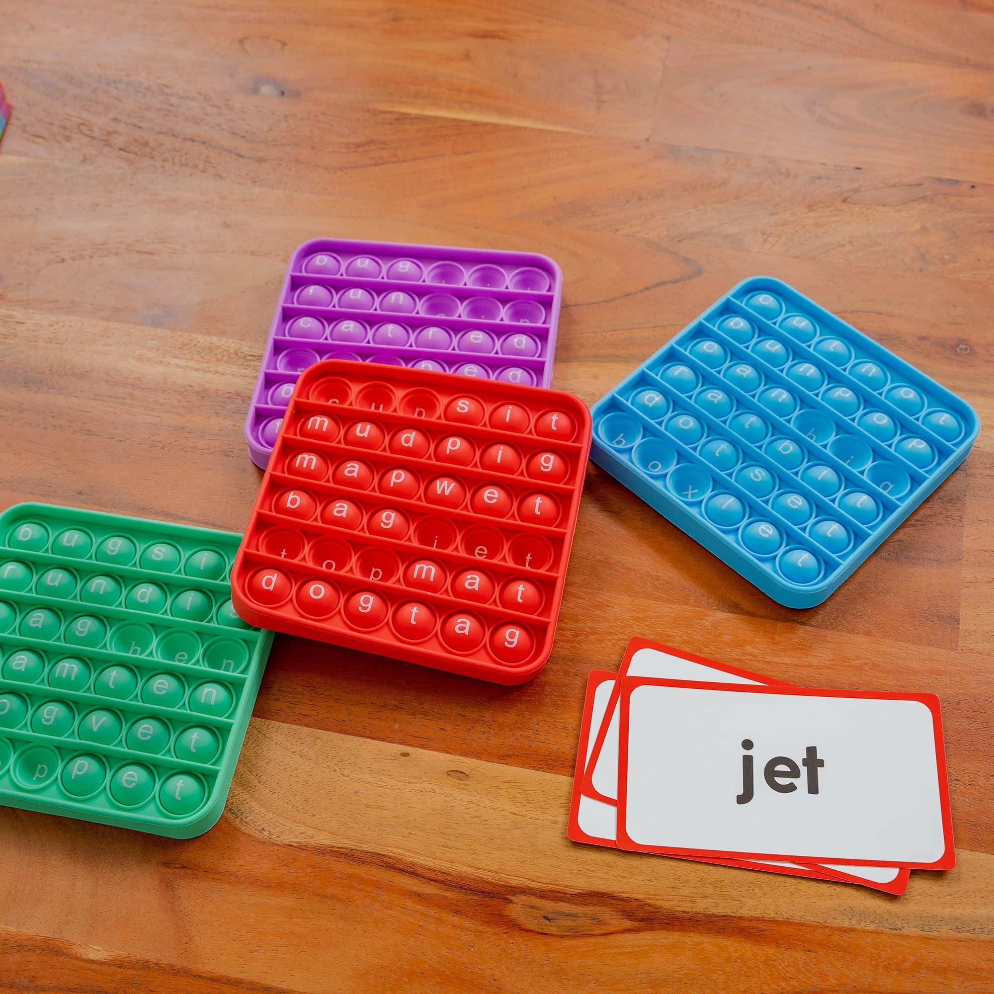 The Fidget Game 5" CVC Word Pop It Mats Set