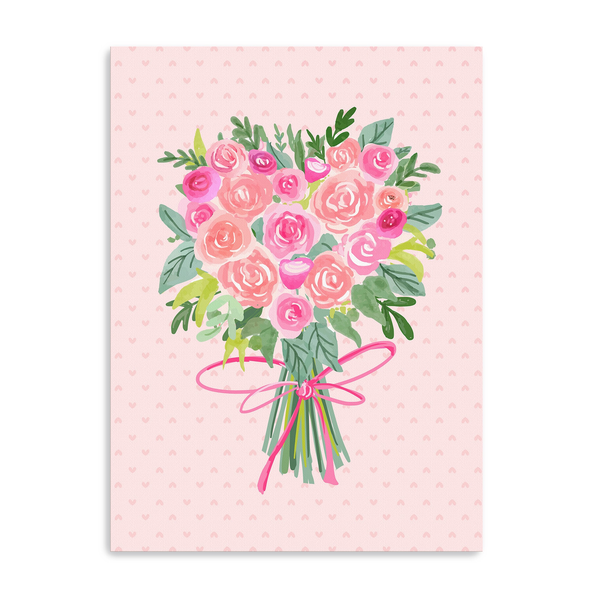 Heart Roses Canvas Giclée Art