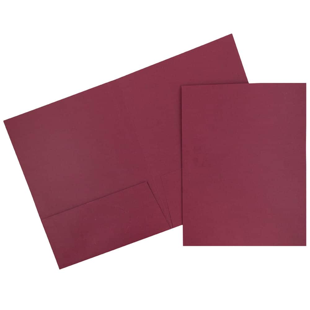 JAM Paper 2-Pocket Textured Linen Business Folders, 100ct.
