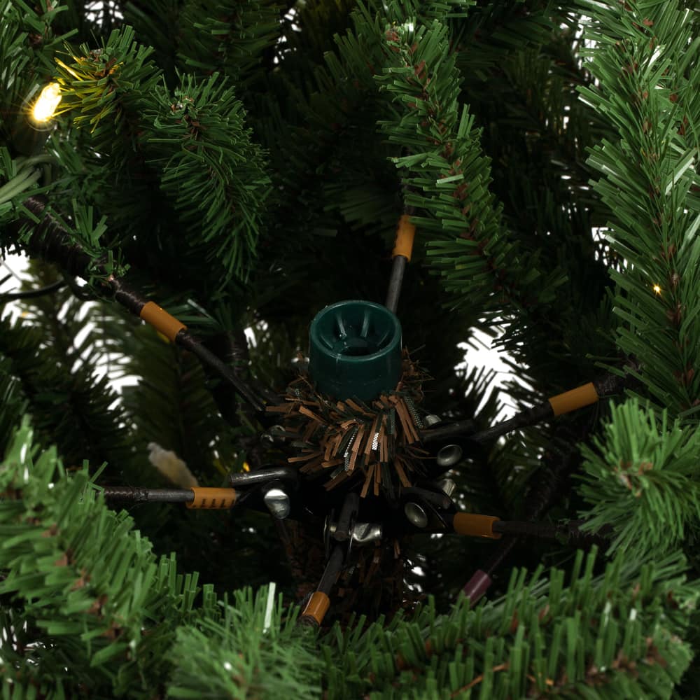 5ft. Pre-Lit Potted Mixed Berry Pine Artificial Christmas Tree, White LED Lights