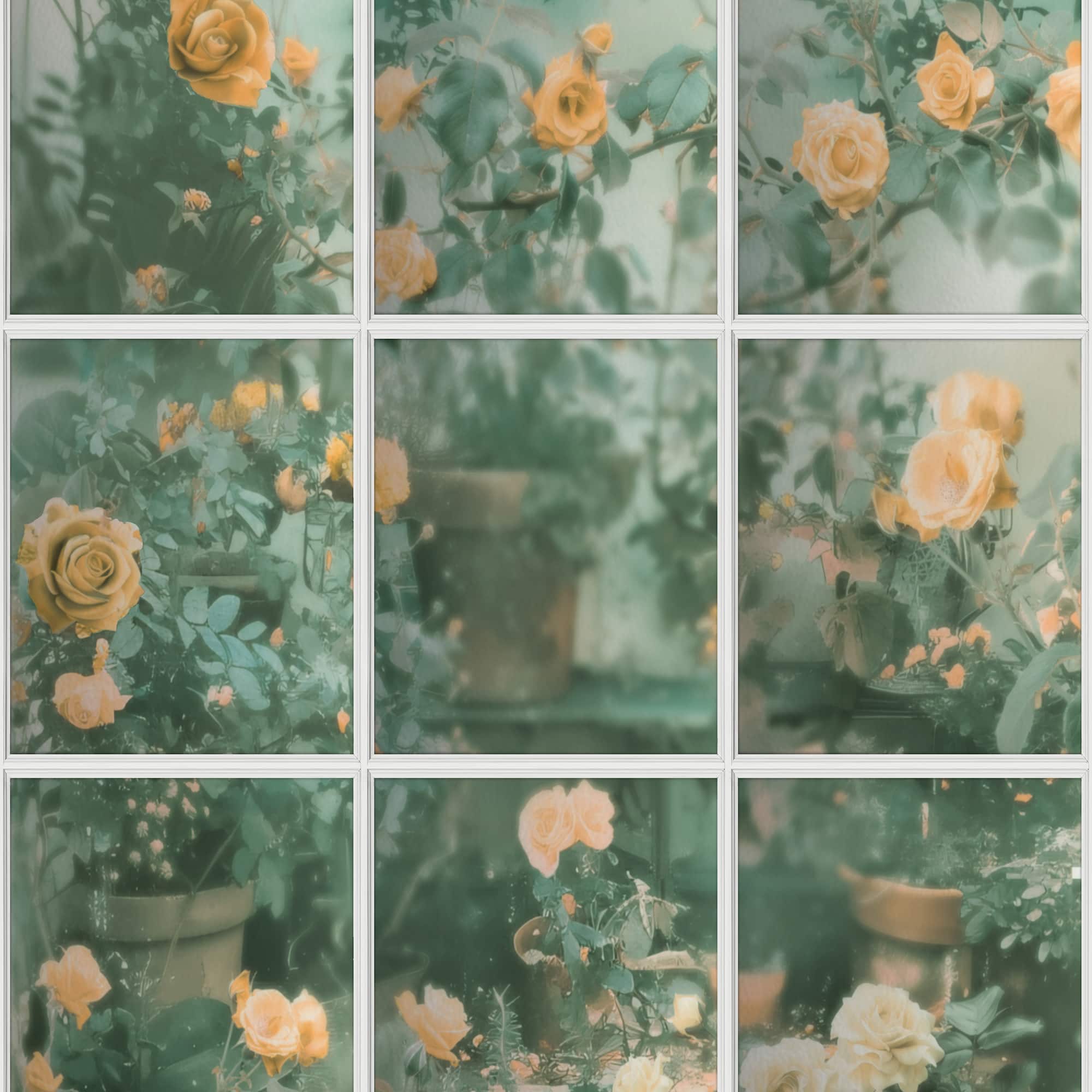 Designs Direct Rose Garden Window Trompe L'Oeil Wallpaper