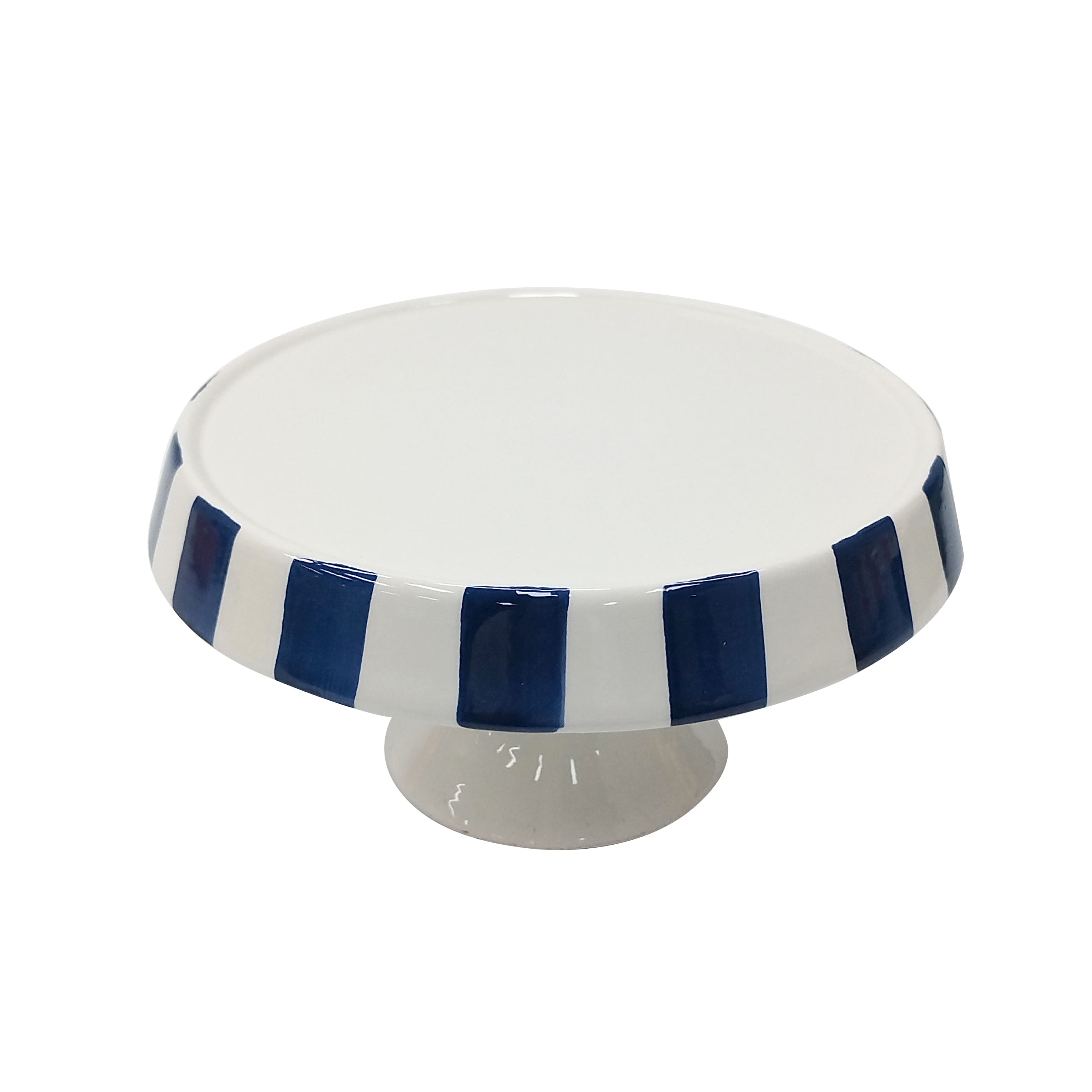 Striped Ceramic Cake Stand by Ashland