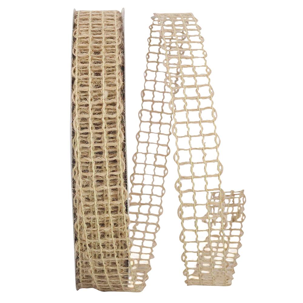 JAM Paper 7/8'' x 25yd. Jute Box Ribbon