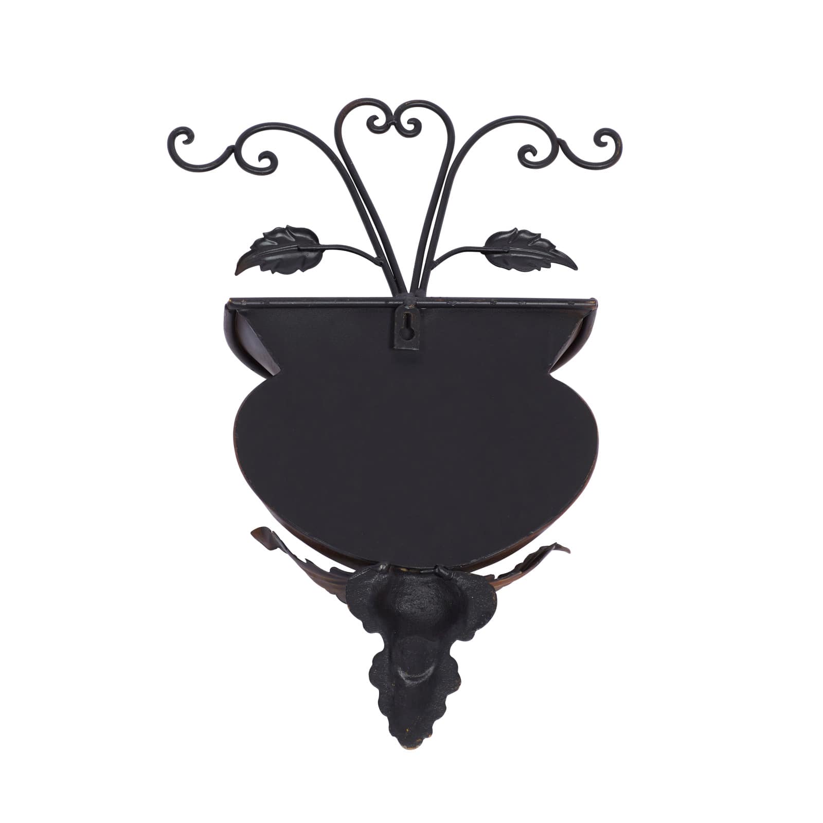 18" Dark Brown Iron Traditional Planter