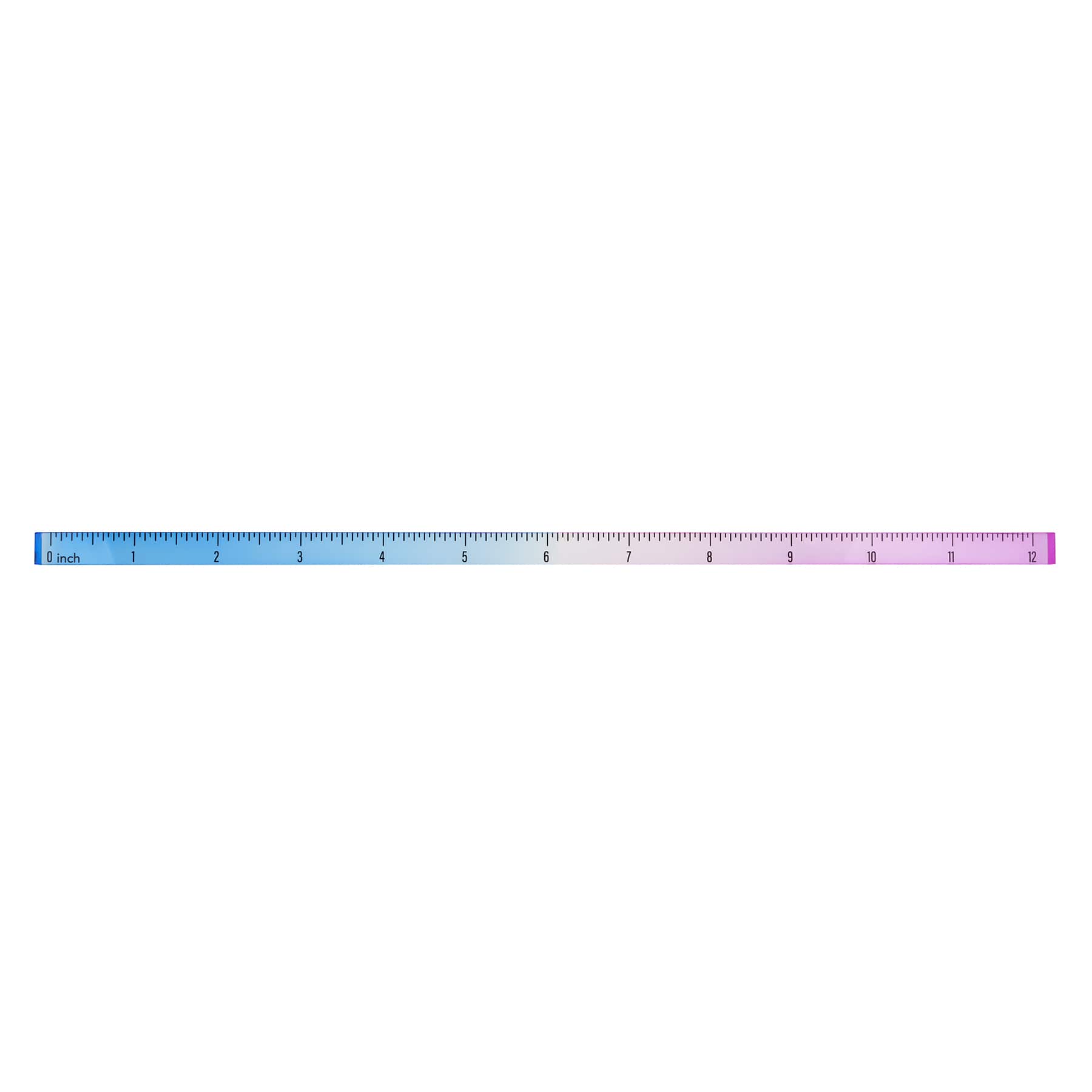 12" Blue & Purple Ombre Acrylic Ruler by Fab Finds