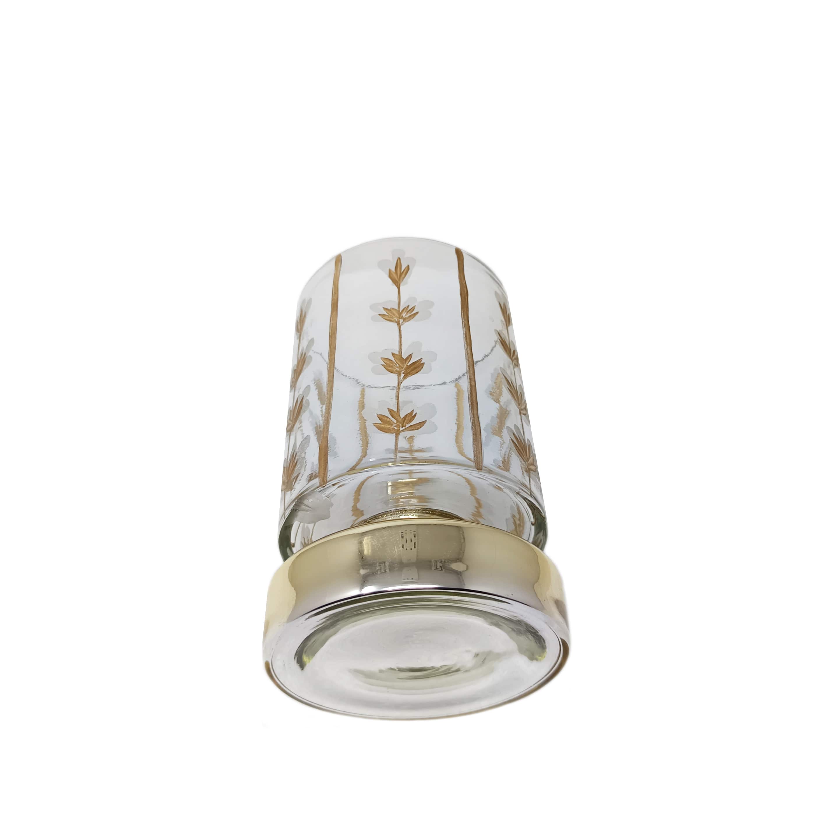 Etched Glass Pillar Candle Holder by Ashland®