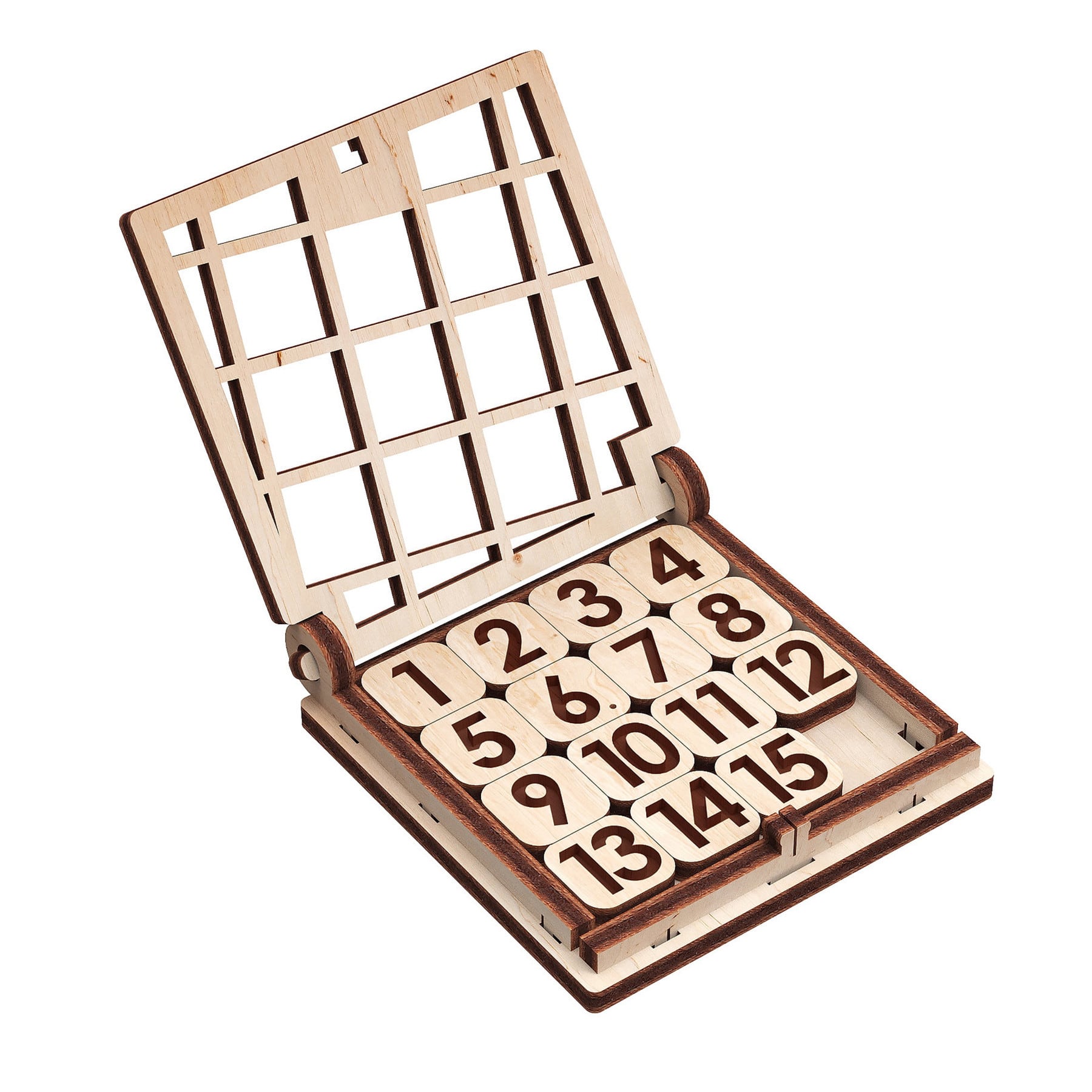 Mr. Playwood Fifteen Puzzle Game Wooden STEM Kits, 5ct.