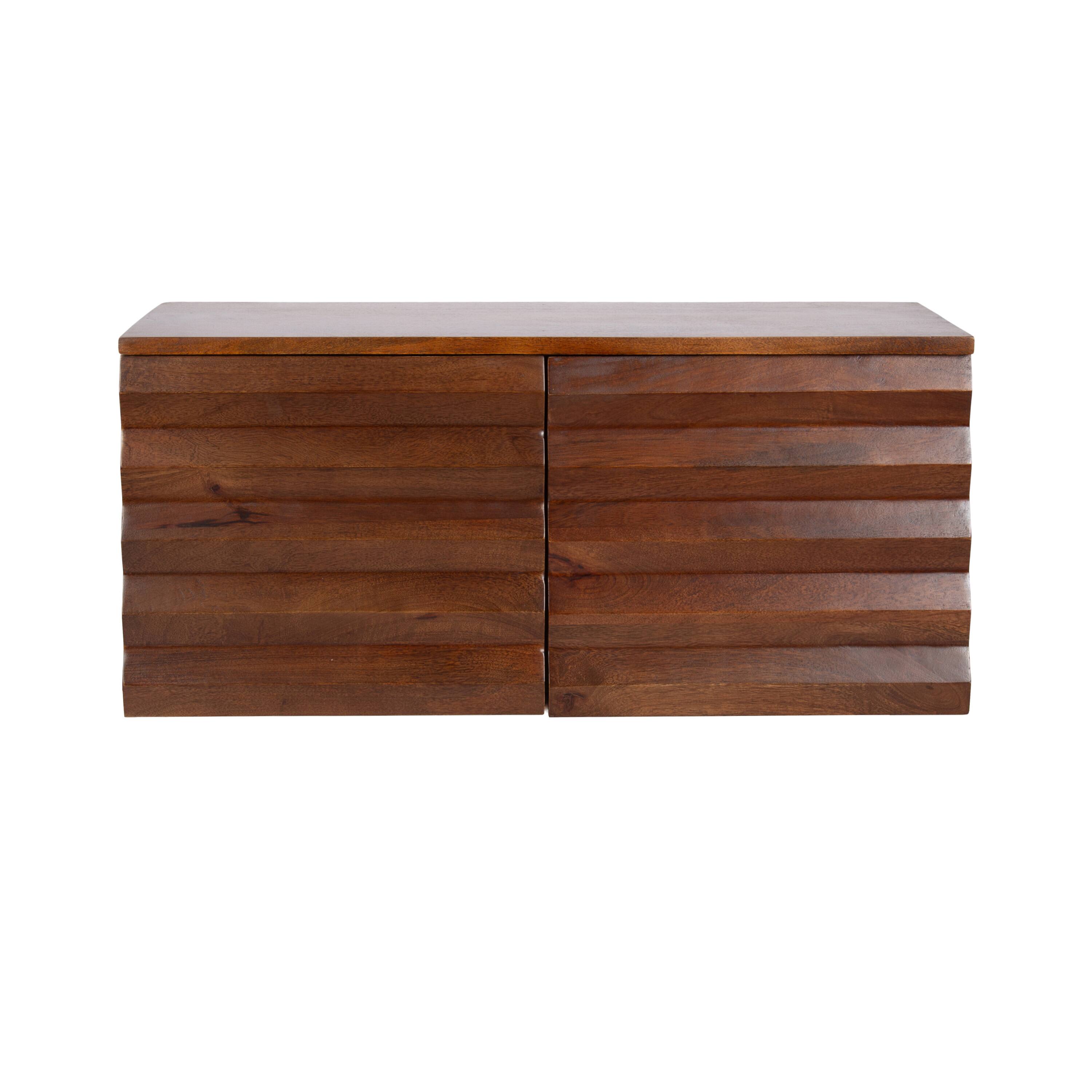 Kate and Laurel Semsa Two-Door Floating Wall Cabinet
