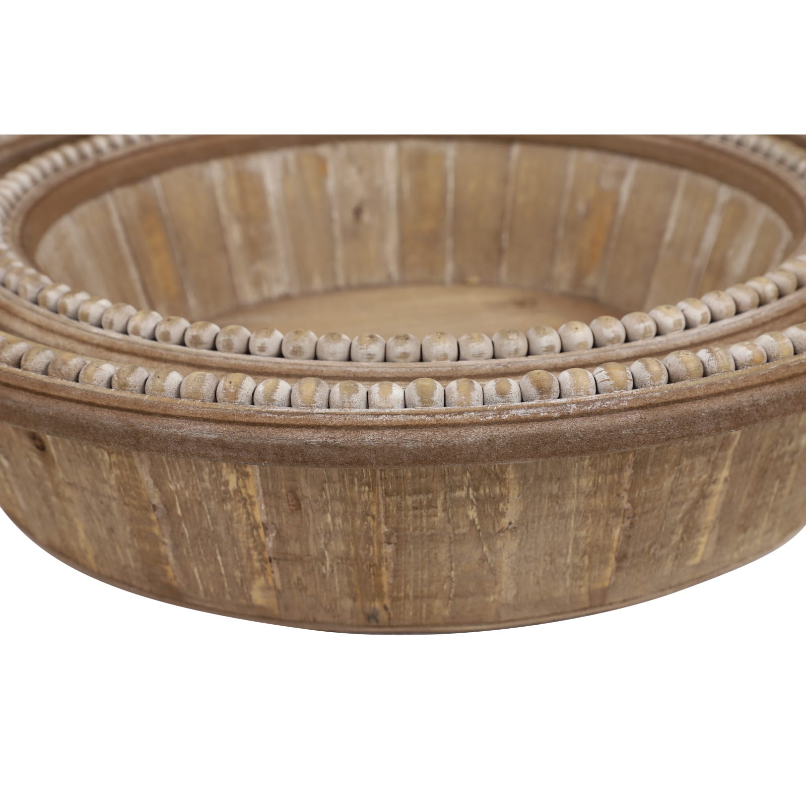 Brown Wood Rustic Tray Set