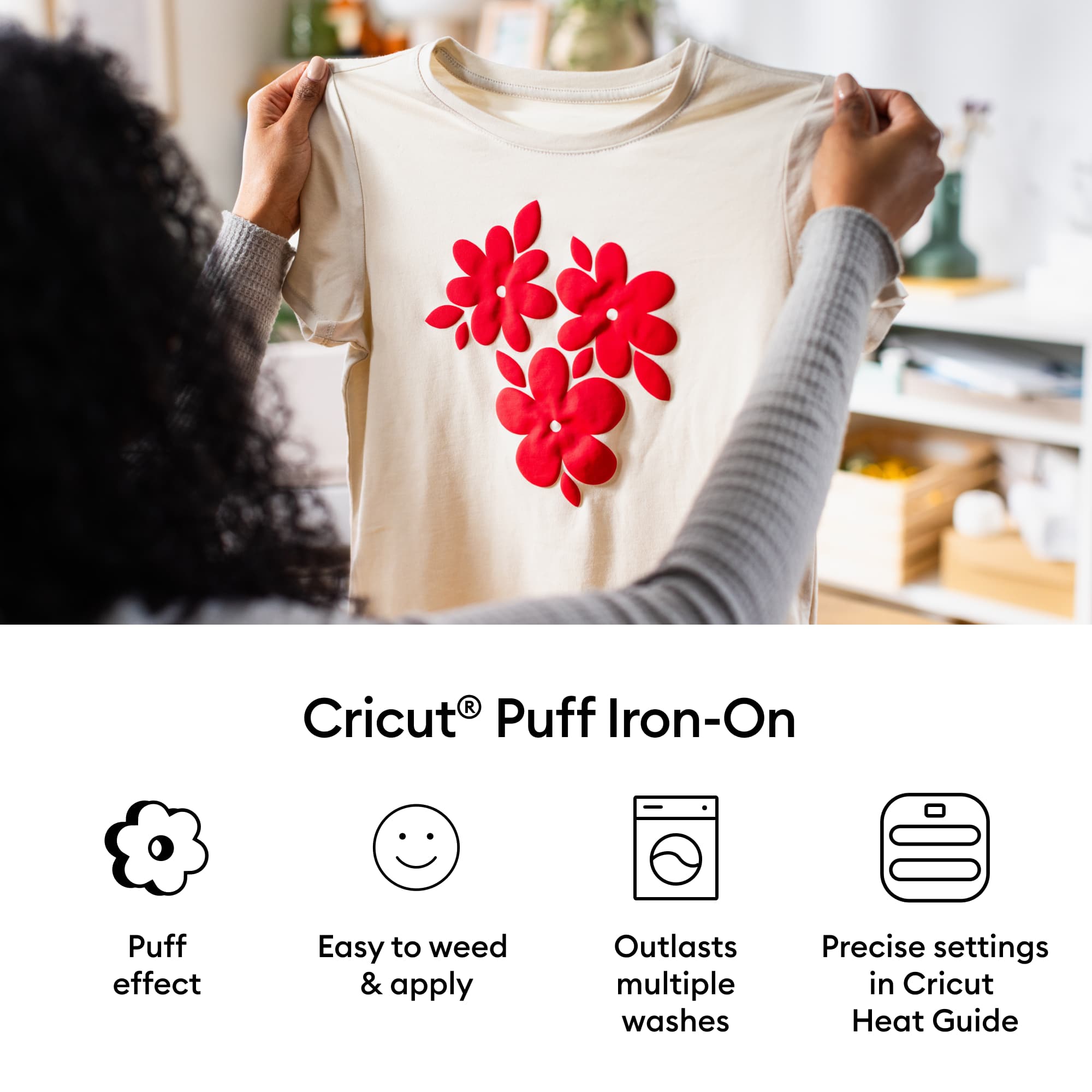 Cricut® Metallic Puff Iron-On Heat Transfer Vinyl