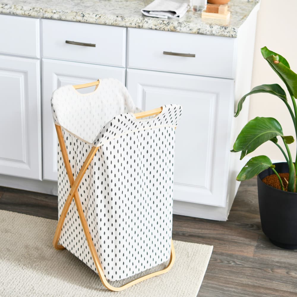 Household Essentials Krussh Bamboo X Frame Hamper (Tree)