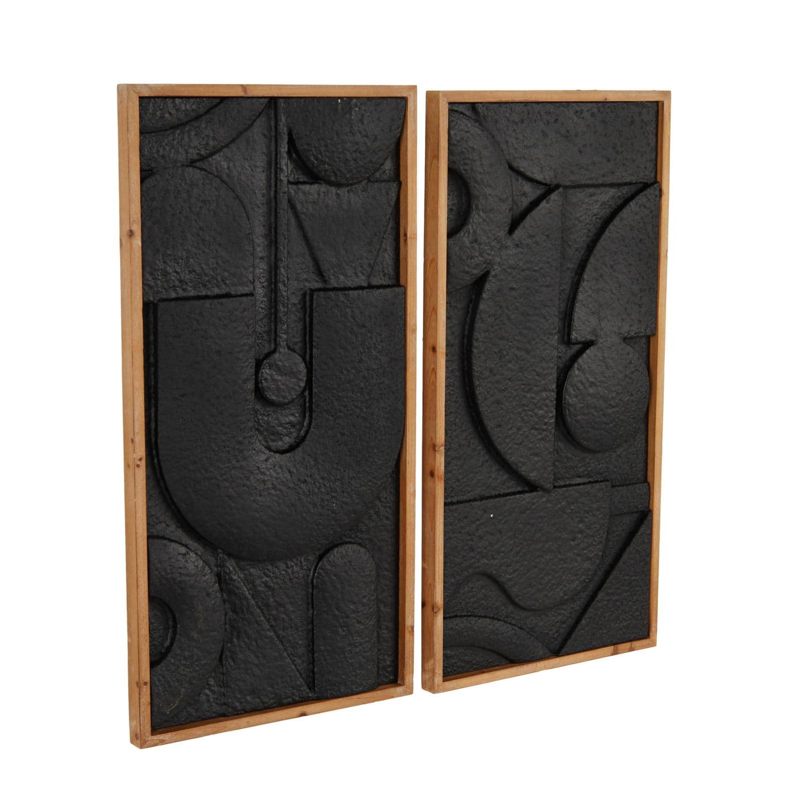16" x 31.5" Black Metal Geometric Wall Décor, 2ct.